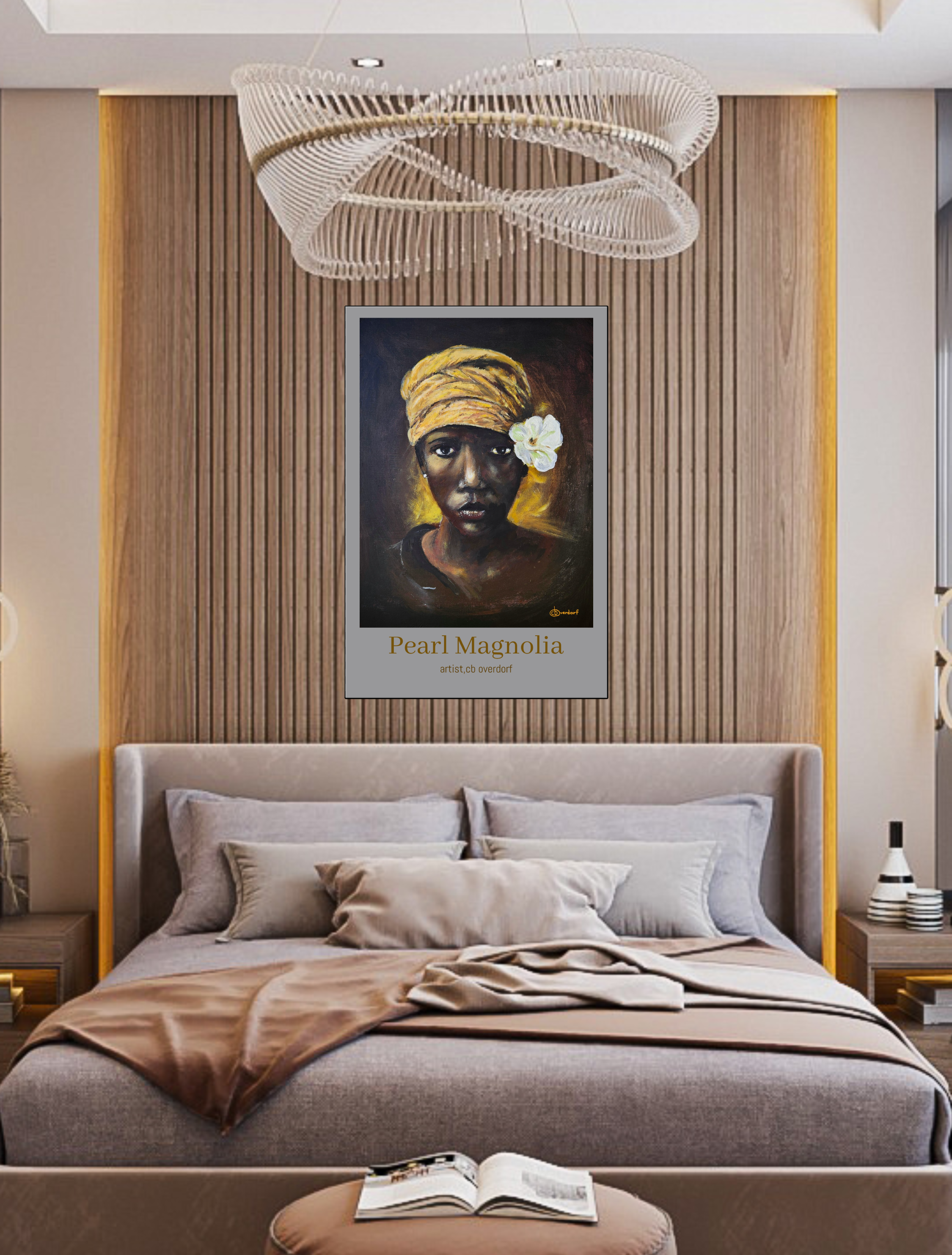 Artistic Satin Poster - Pearl Magnolia by CB Overdorf | Elegant Wall Decor | Perfect for Home &amp; Office product thumbnail image