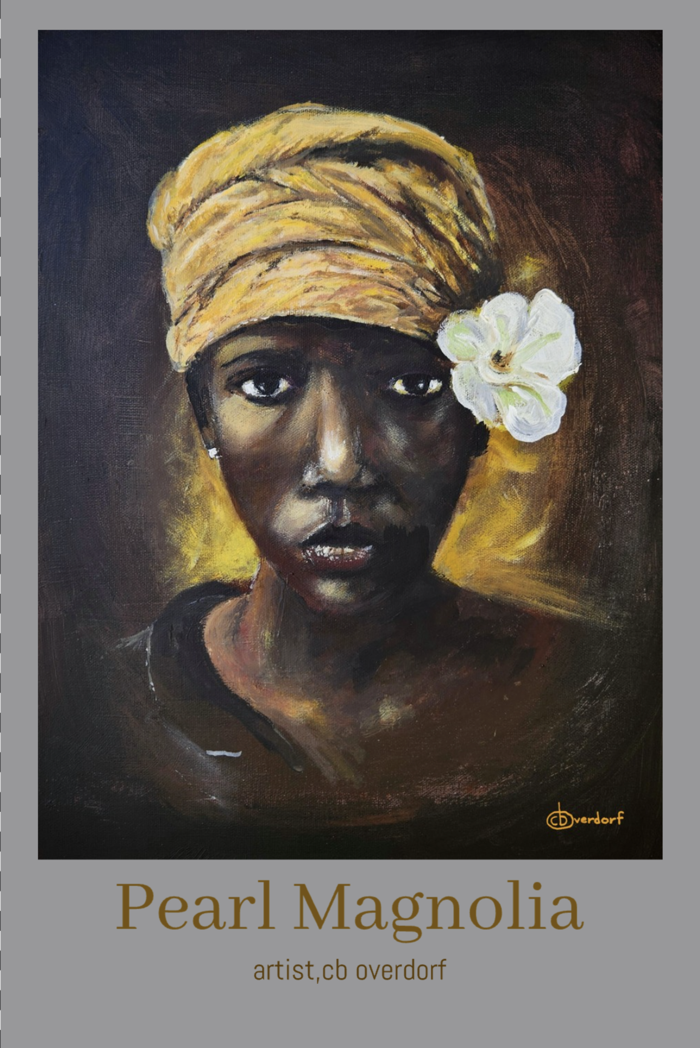 Artistic Satin Poster - Pearl Magnolia by CB Overdorf | Elegant Wall Decor | Perfect for Home &amp; Office