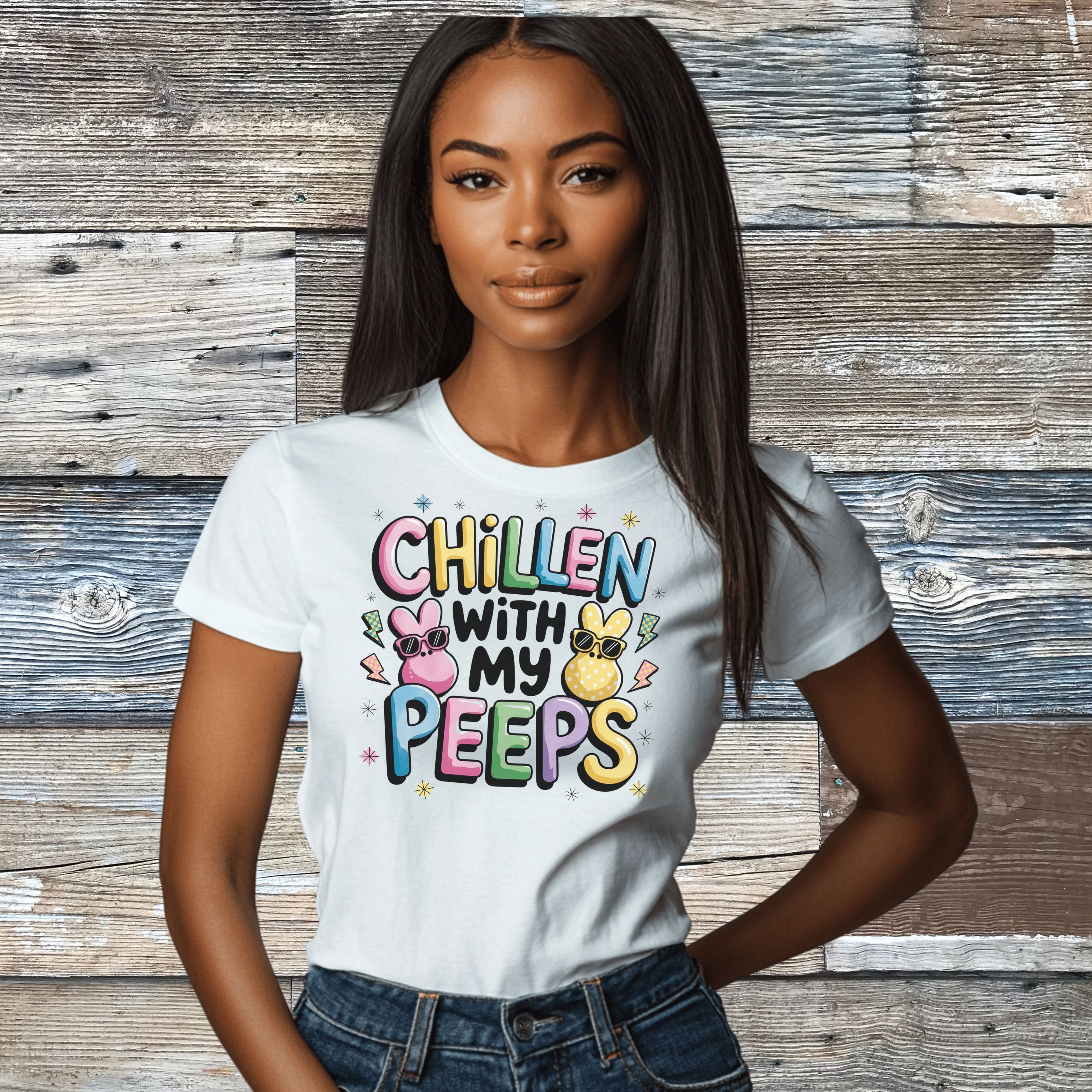 Easter Tee - Chillen with my Peeps product thumbnail image Easter Tee - Chillen with my Peeps product thumbnail image