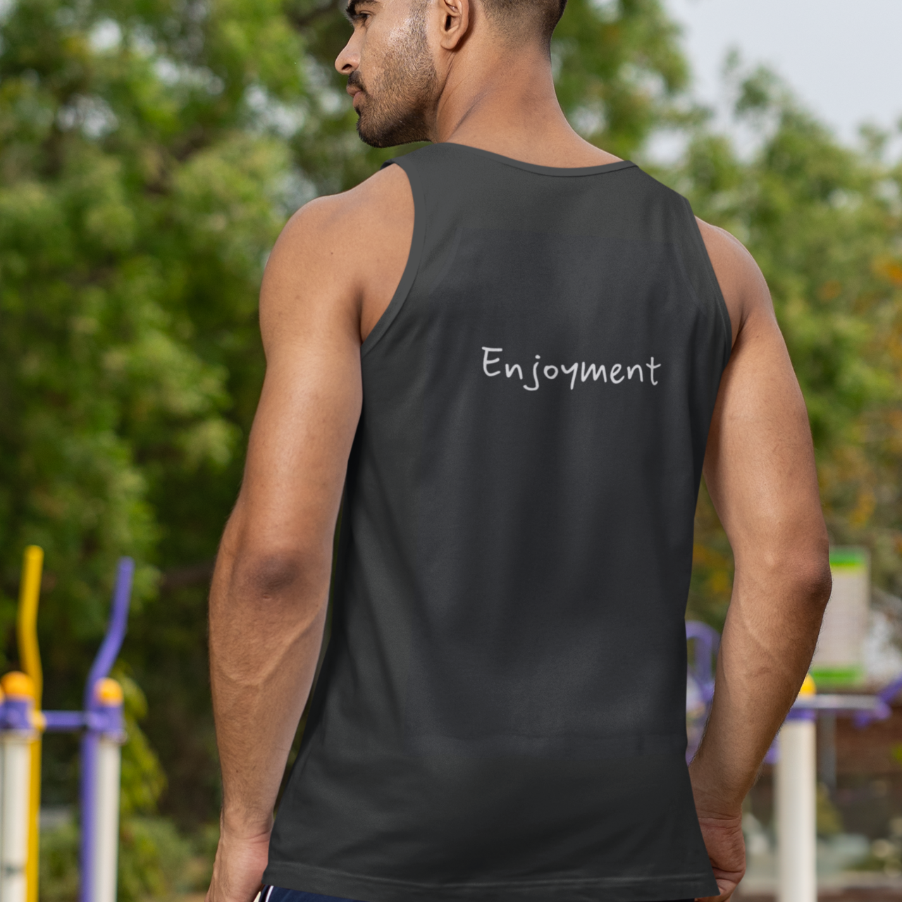 i run for Enjoyment Unisex Jersey Tank, Workout Tank Top, Fitness Apparel, Exercise Shirt, Gym Clothing product thumbnail image