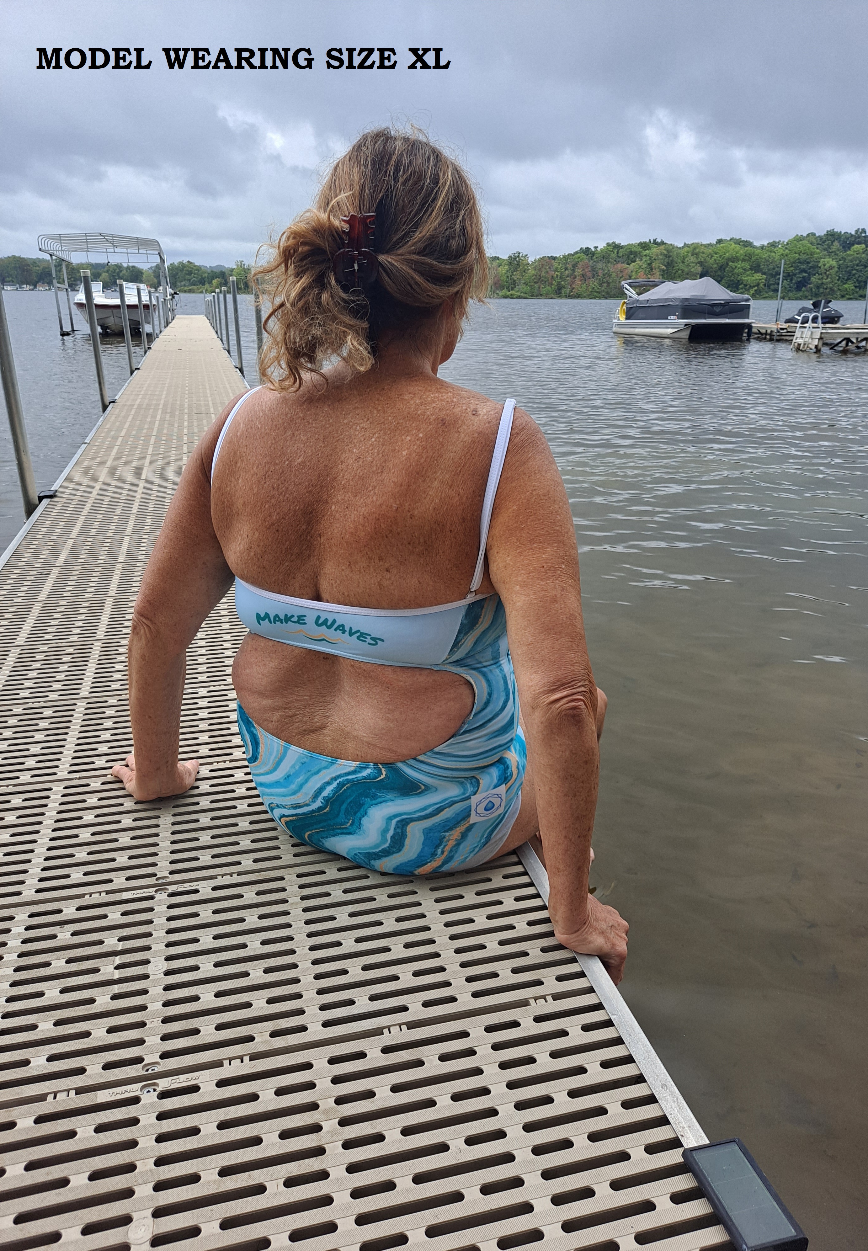 'Make Waves' (Version 1) One-Piece Swimsuit product thumbnail image 'Make Waves' (Version 1) One-Piece Swimsuit product thumbnail image