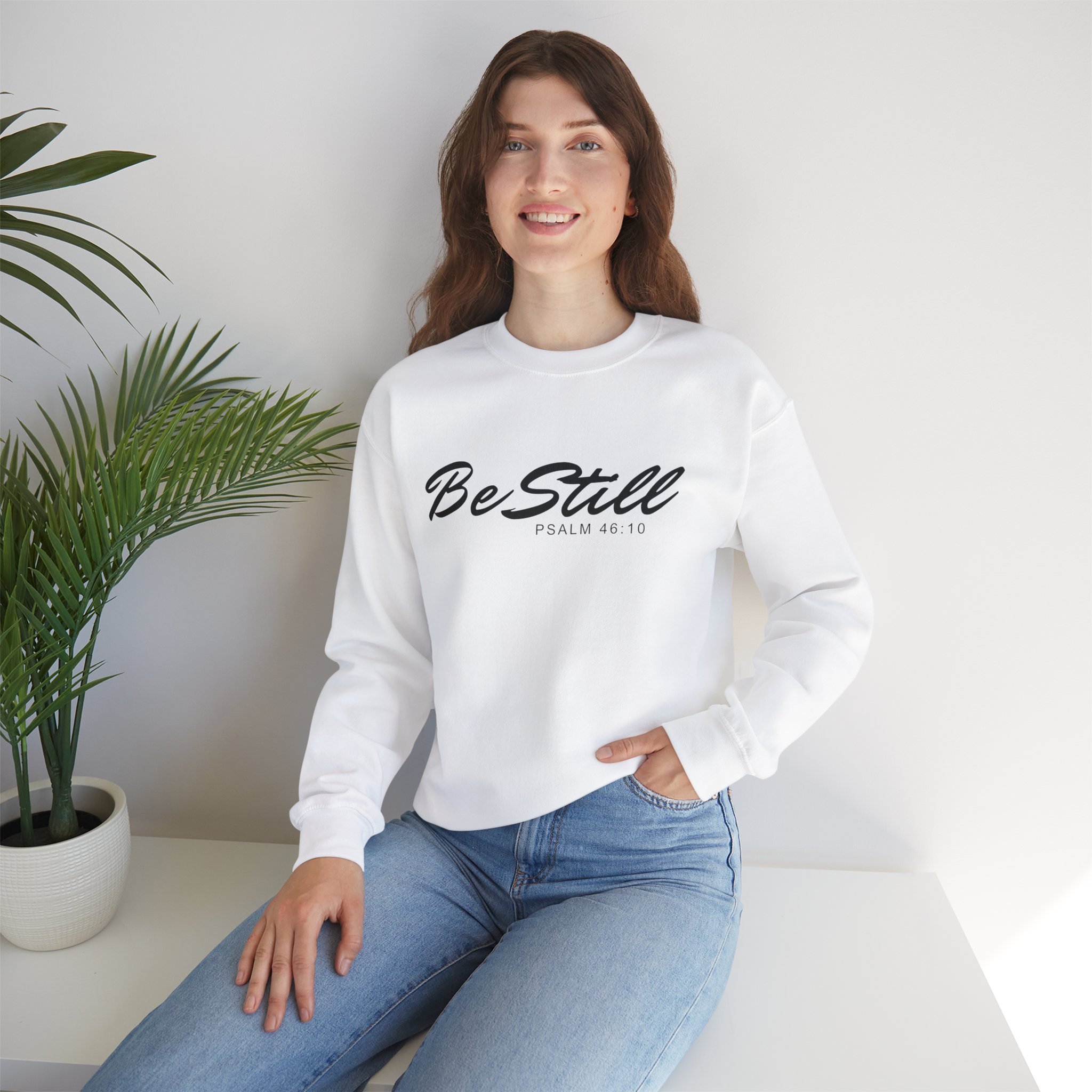 Be Still Unisex Heavy Blend™ Crewneck Sweatshirt product thumbnail image Be Still Unisex Heavy Blend™ Crewneck Sweatshirt product thumbnail image