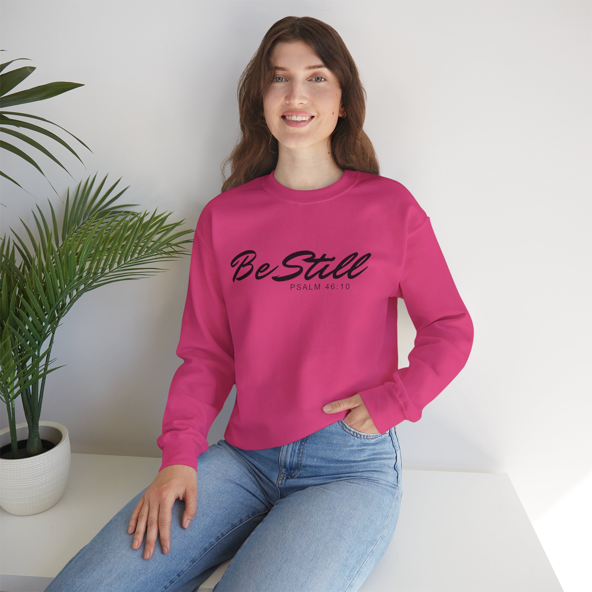 Be Still Unisex Heavy Blend™ Crewneck Sweatshirt product thumbnail image Be Still Unisex Heavy Blend™ Crewneck Sweatshirt product thumbnail image