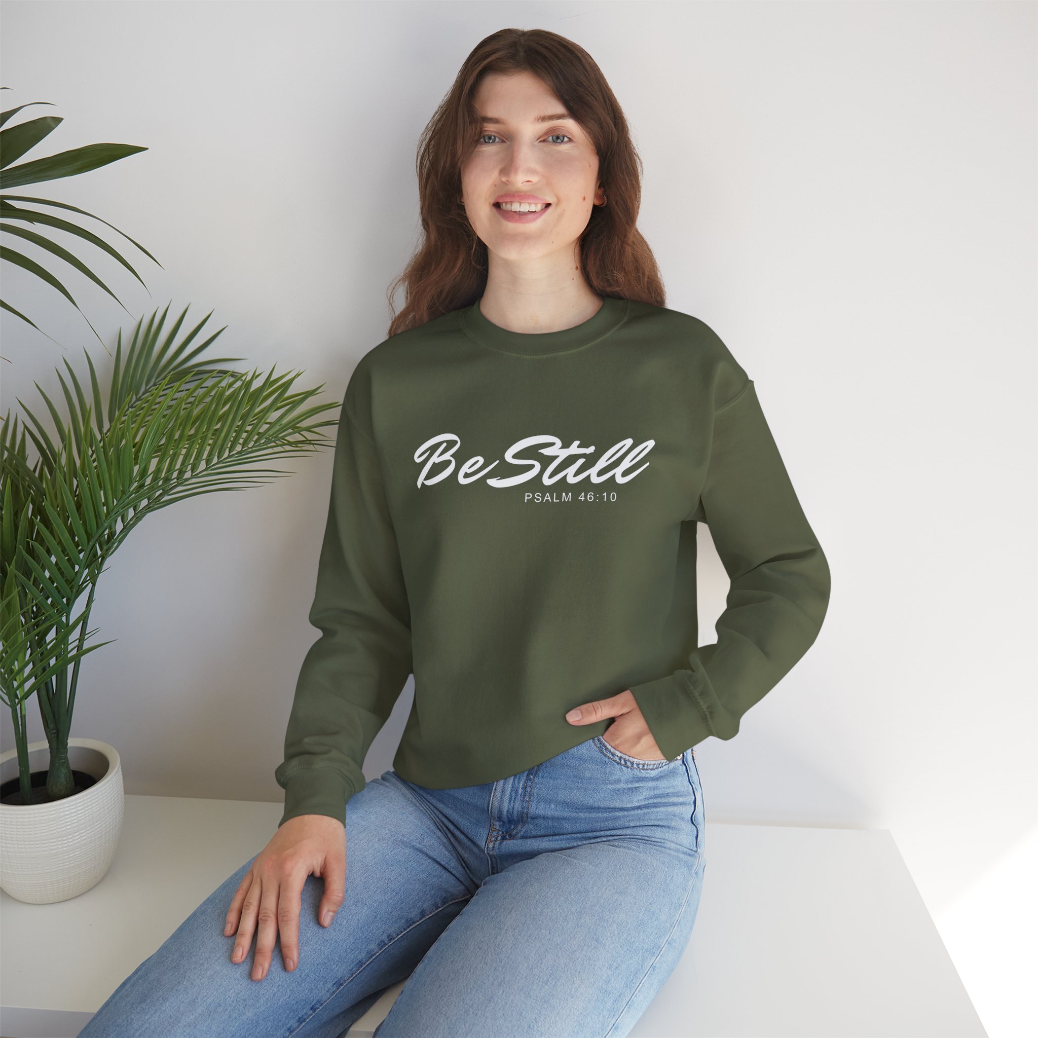 Be Still Unisex Heavy Blend™ Crewneck Sweatshirt product thumbnail image Be Still Unisex Heavy Blend™ Crewneck Sweatshirt product thumbnail image