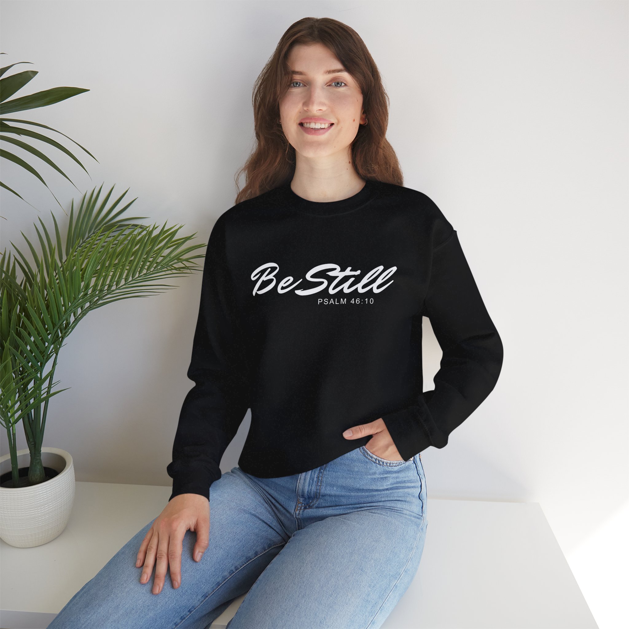 Be Still Unisex Heavy Blend™ Crewneck Sweatshirt product thumbnail image Be Still Unisex Heavy Blend™ Crewneck Sweatshirt product thumbnail image