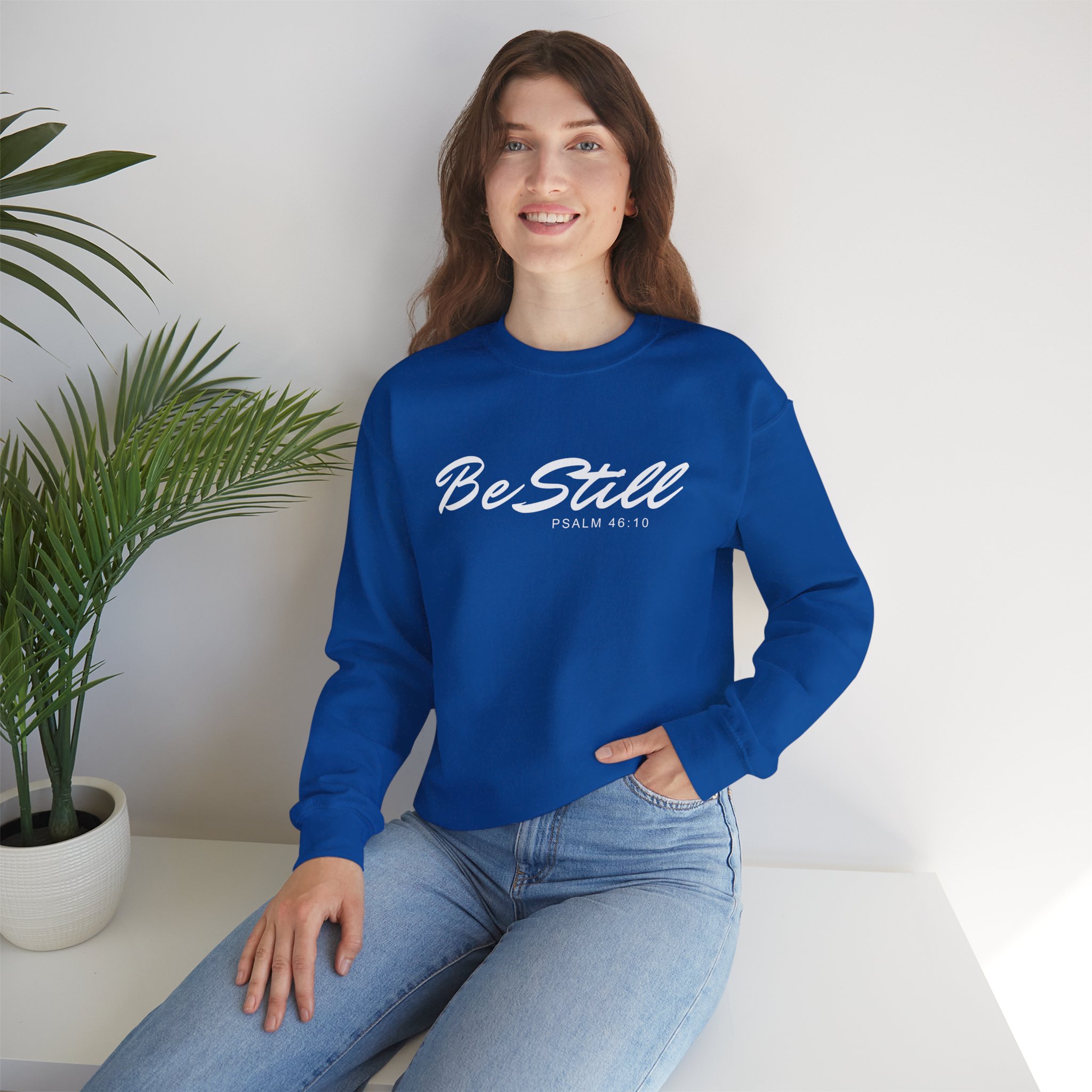 Be Still Unisex Heavy Blend™ Crewneck Sweatshirt product thumbnail image Be Still Unisex Heavy Blend™ Crewneck Sweatshirt product thumbnail image