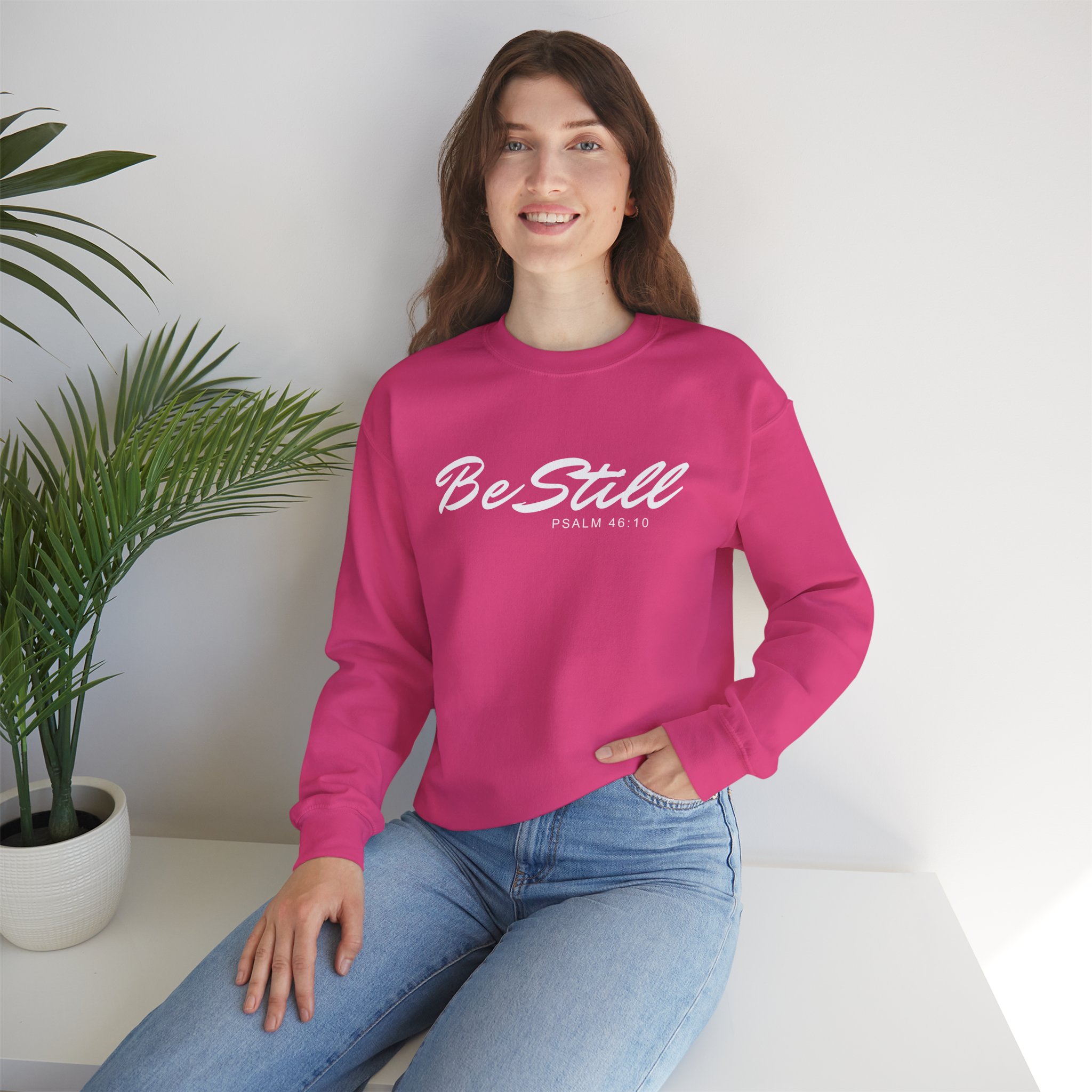 Be Still Unisex Heavy Blend™ Crewneck Sweatshirt product thumbnail image Be Still Unisex Heavy Blend™ Crewneck Sweatshirt product thumbnail image