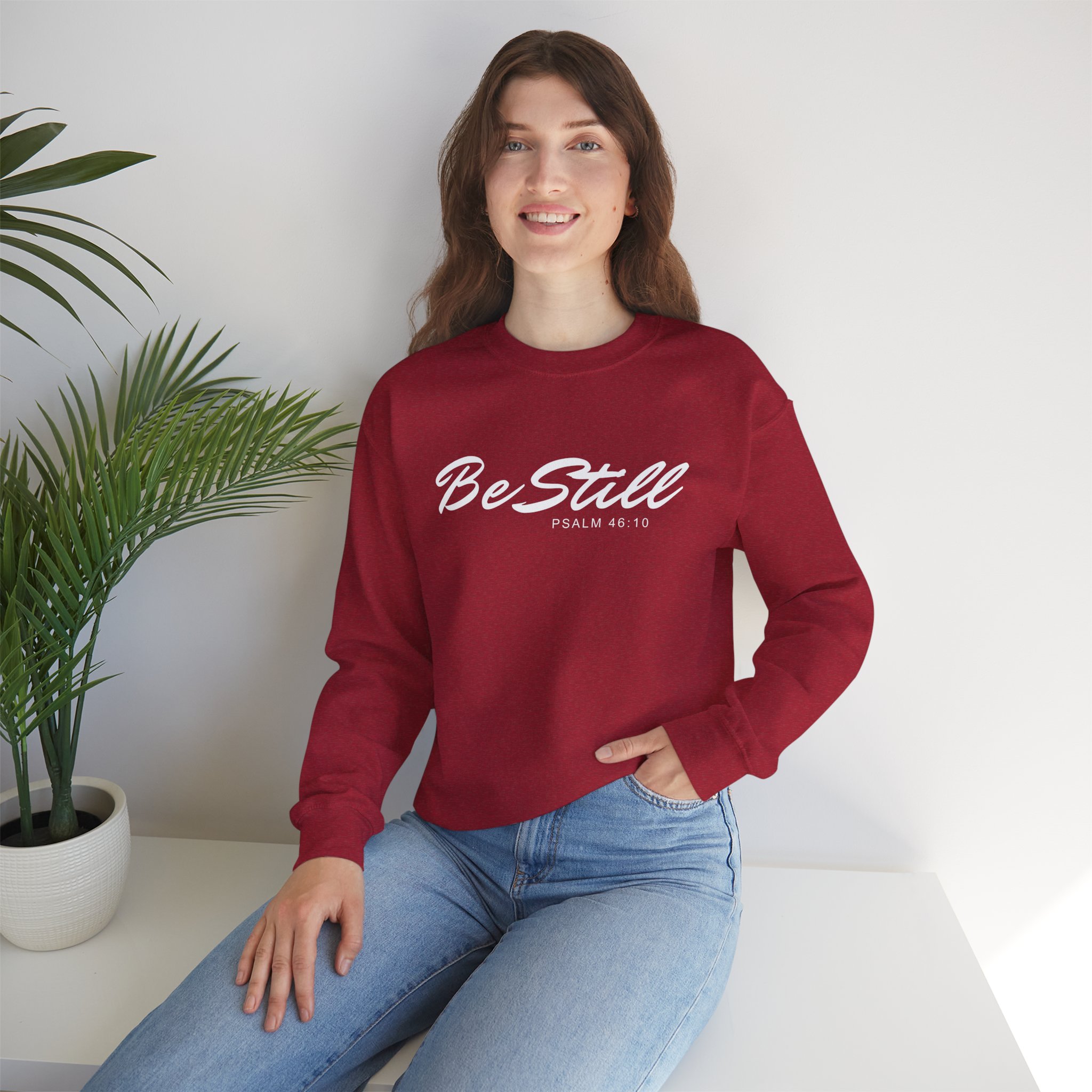 Be Still Unisex Heavy Blend™ Crewneck Sweatshirt product thumbnail image Be Still Unisex Heavy Blend™ Crewneck Sweatshirt product thumbnail image