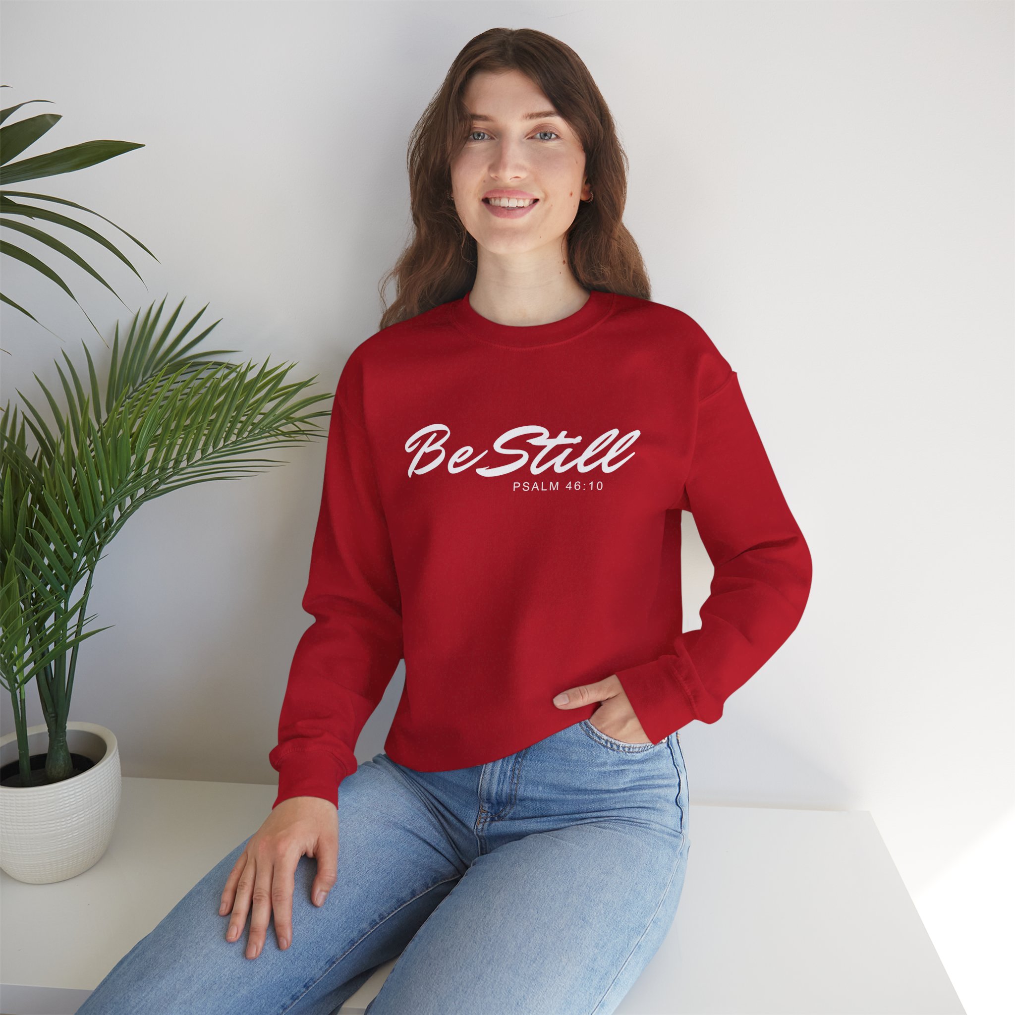Be Still Unisex Heavy Blend™ Crewneck Sweatshirt product thumbnail image Be Still Unisex Heavy Blend™ Crewneck Sweatshirt product thumbnail image