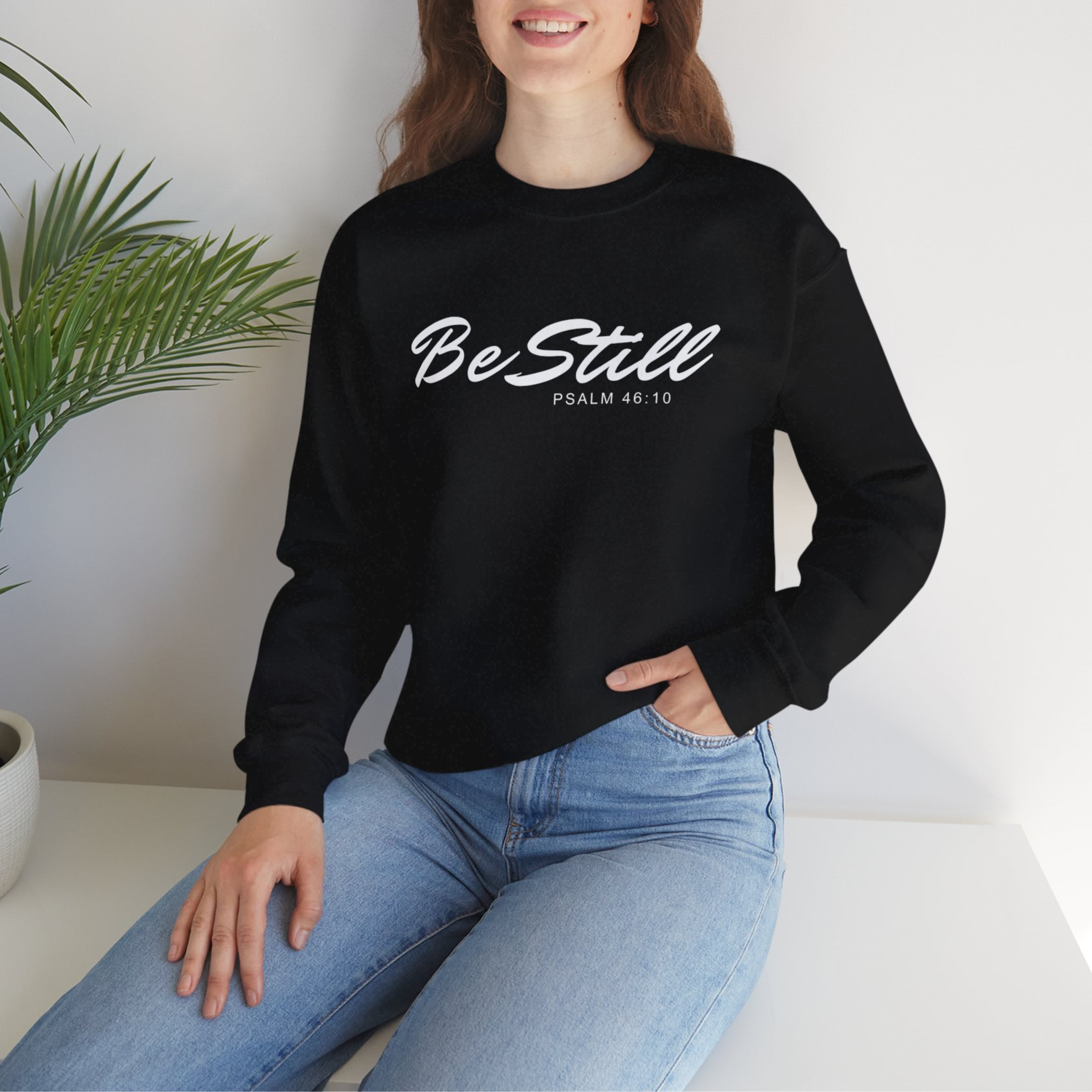 Be Still Unisex Heavy Blend™ Crewneck Sweatshirt product thumbnail image Be Still Unisex Heavy Blend™ Crewneck Sweatshirt product thumbnail image