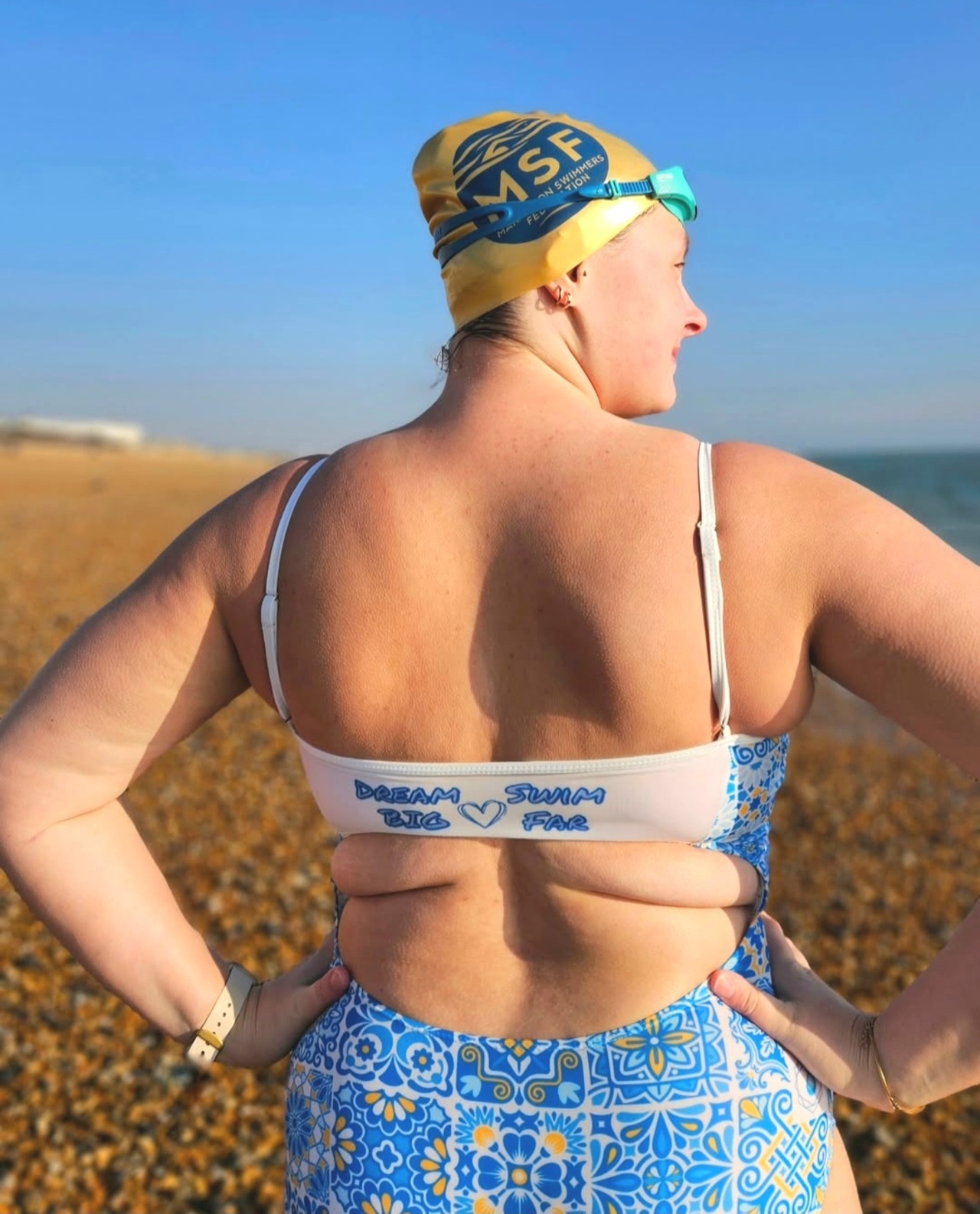 'Dream Big - Swim Far' One-Piece Swimsuit product thumbnail image 'Dream Big - Swim Far' One-Piece Swimsuit product thumbnail image