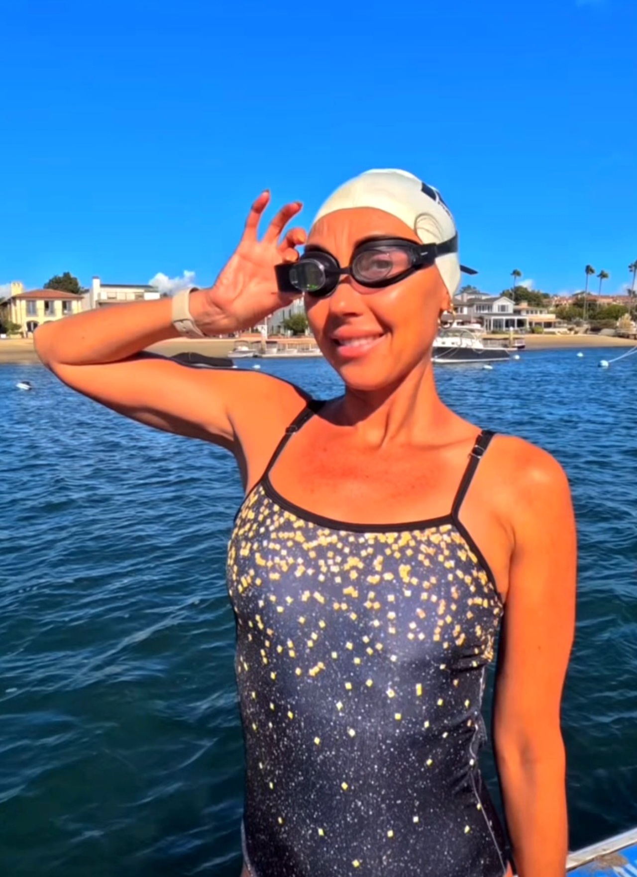 'Sparkle. Swim. Shine' Confetti Drop One-Piece Swimsuit product thumbnail image 'Sparkle. Swim. Shine' Confetti Drop One-Piece Swimsuit product thumbnail image