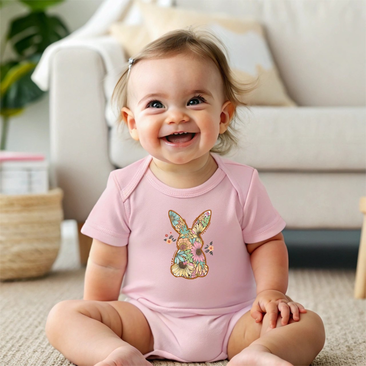 Floral Easter Infant Bodysuit - Cute, Comfy Baby Outfit for Spring Celebrations Floral Easter Infant Bodysuit - Cute, Comfy Baby Outfit for Spring Celebrations