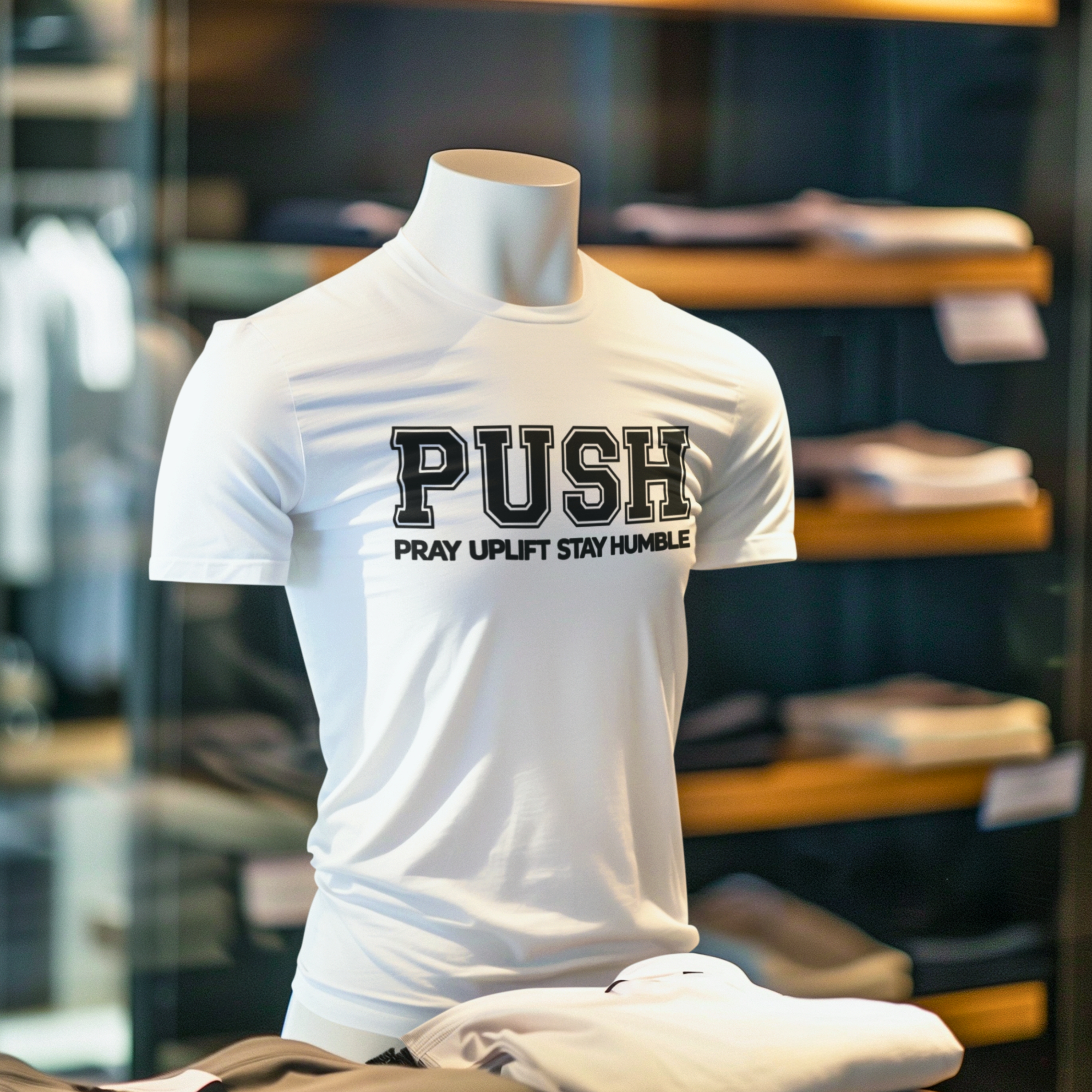 Unisex Softstyle White/Black PUSH T-Shirt product thumbnail image Unisex Softstyle White/Black PUSH T-Shirt product thumbnail image