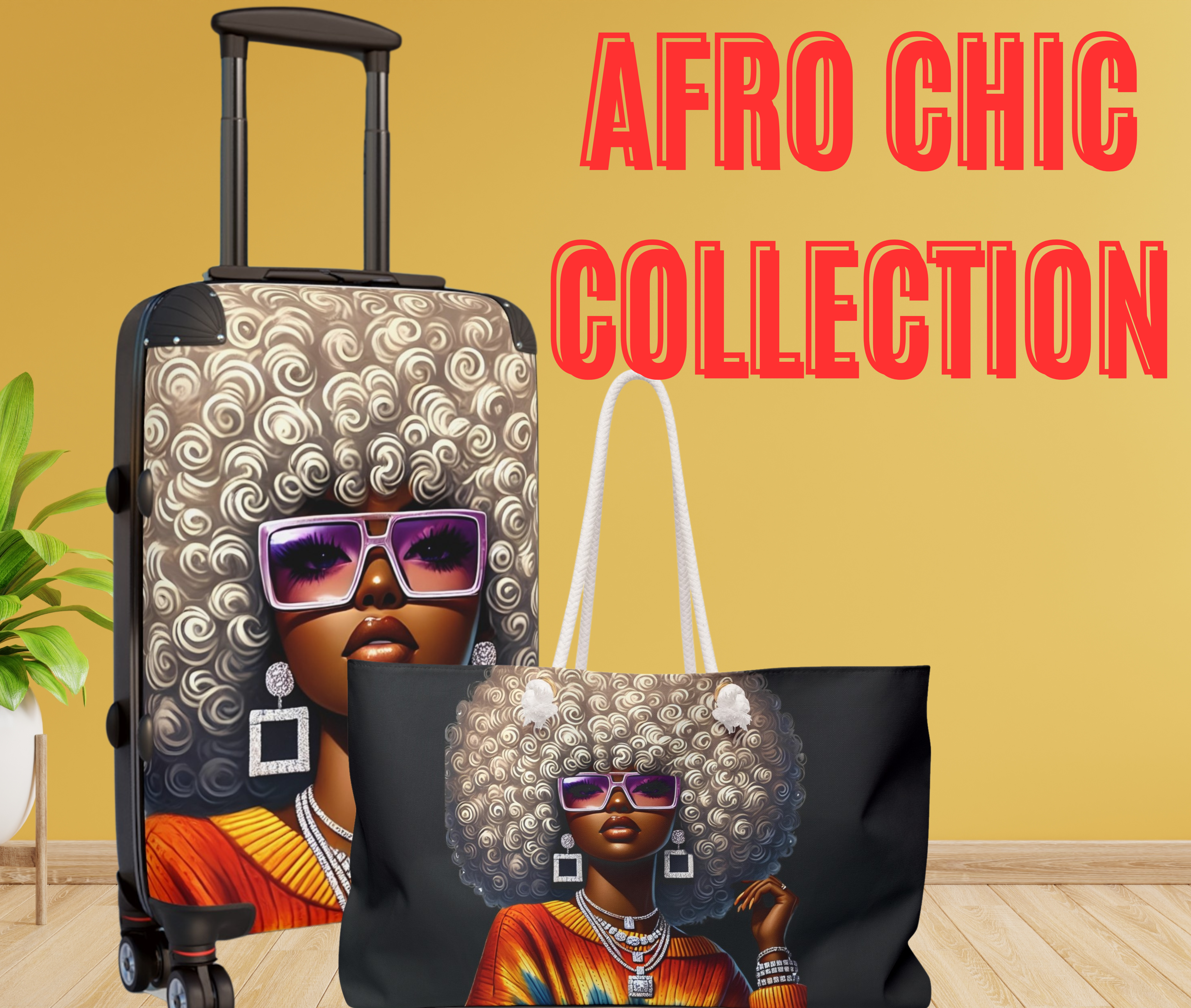 Afro Chic Luxe Weekender Tote