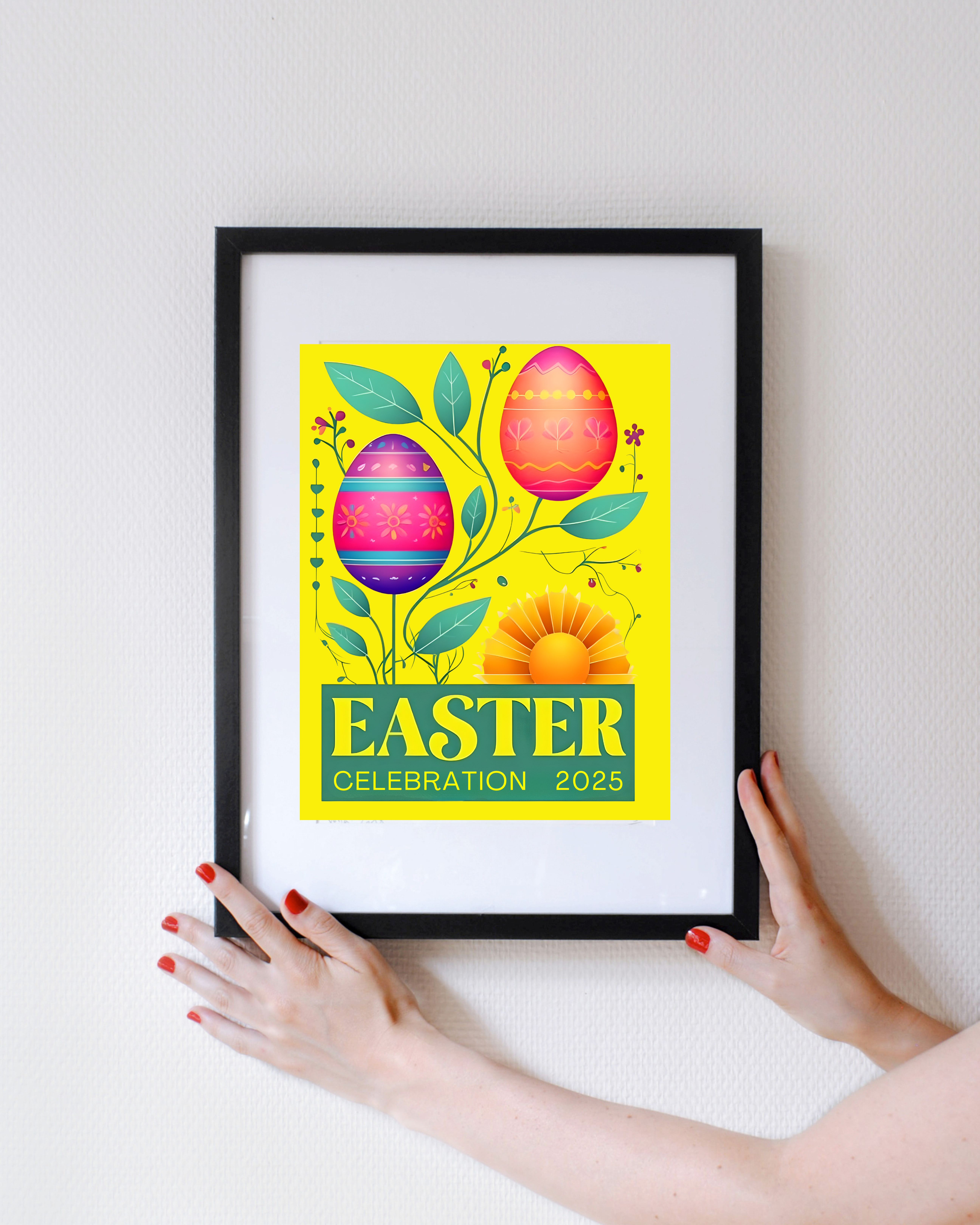 Easter Celebration 2025 Poster - Vibrant Spring Decor for Holiday Festivities product thumbnail image