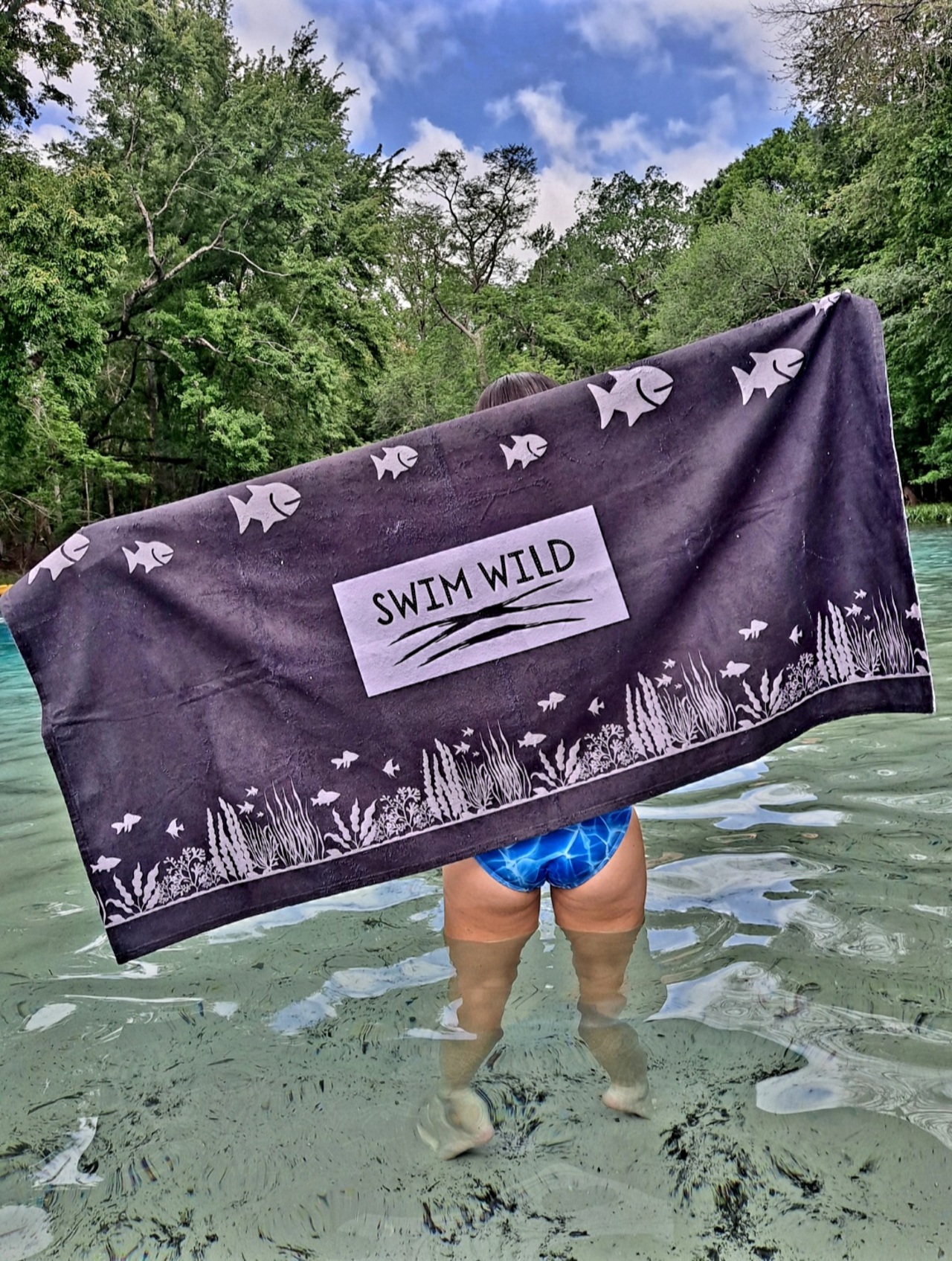 'Swim Wild' (Version 3) Beach/Swim Towel product thumbnail image 'Swim Wild' (Version 3) Beach/Swim Towel product thumbnail image