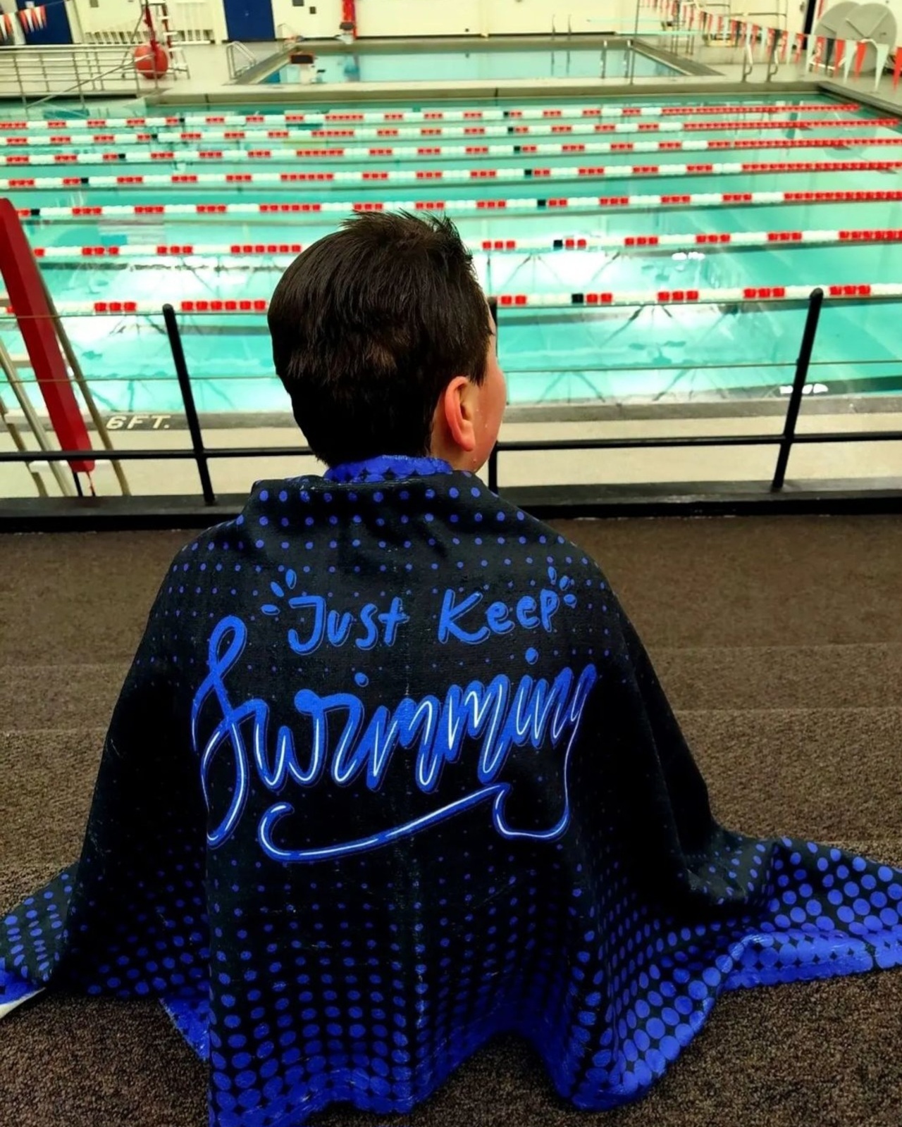 'Just Keep Swimming' Beach/Swim Towel (Version 2) product thumbnail image 'Just Keep Swimming' Beach/Swim Towel (Version 2) product thumbnail image