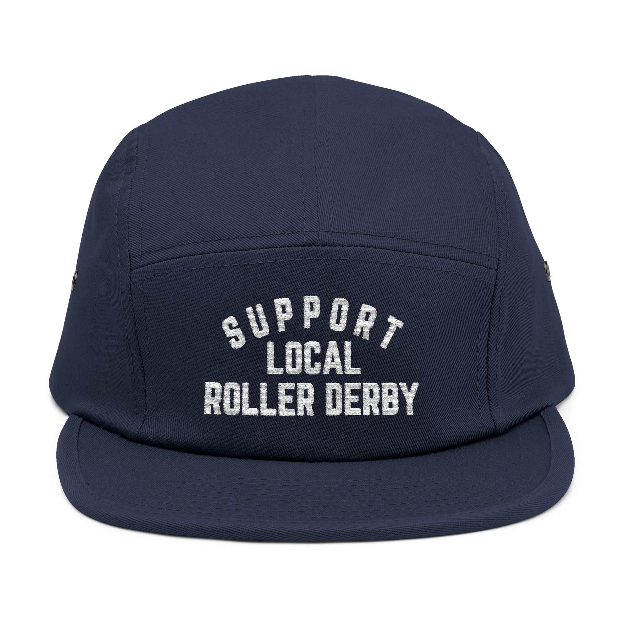 Support Local Roller Derby 5 Panel Hat product thumbnail image Support Local Roller Derby 5 Panel Hat product thumbnail image