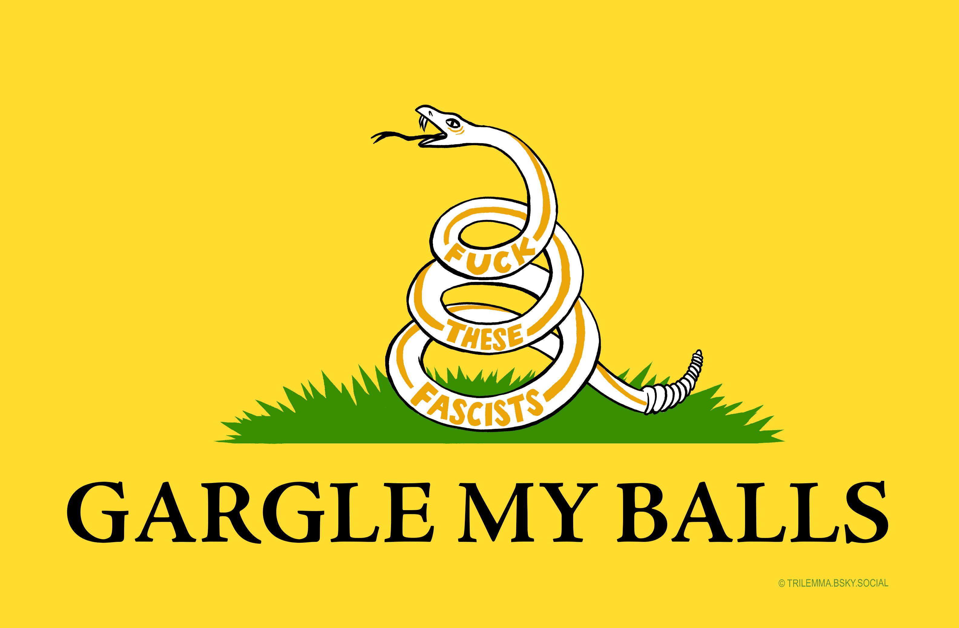 "Gargle My Balls" Gadsden Vinyl Decals product thumbnail image "Gargle My Balls" Gadsden Vinyl Decals product thumbnail image