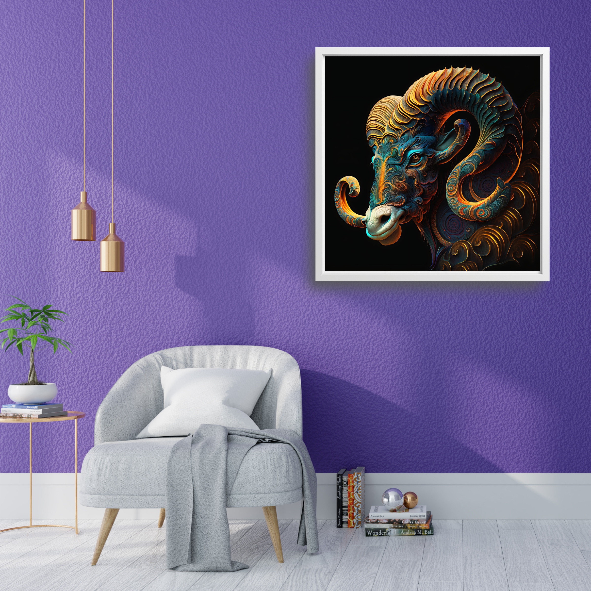 Aries the Ram Astrological Zodiac Sign Matte Paper Poster