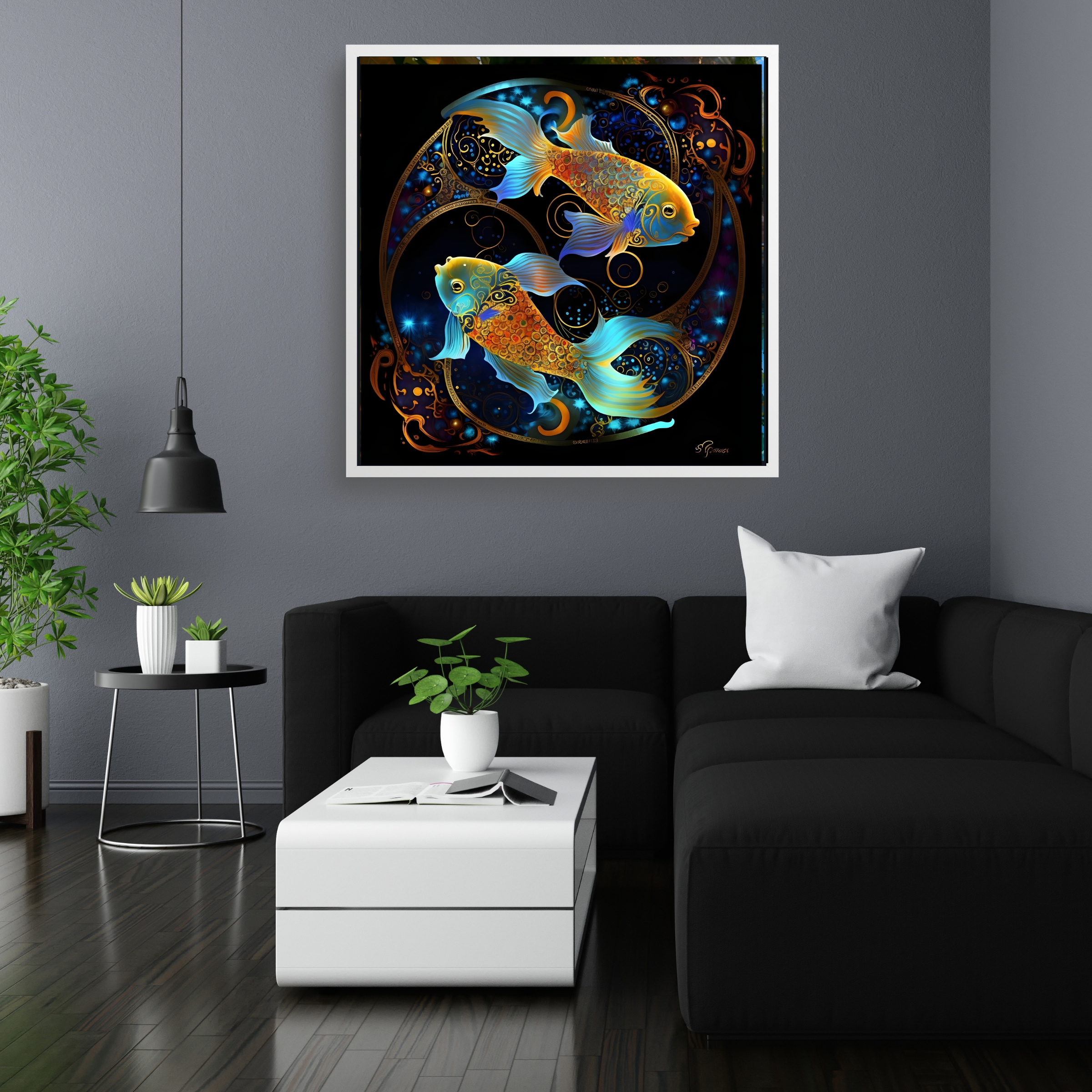 Pisces the Fish Astrological Zodiac Sign Matte Paper Printed Poster