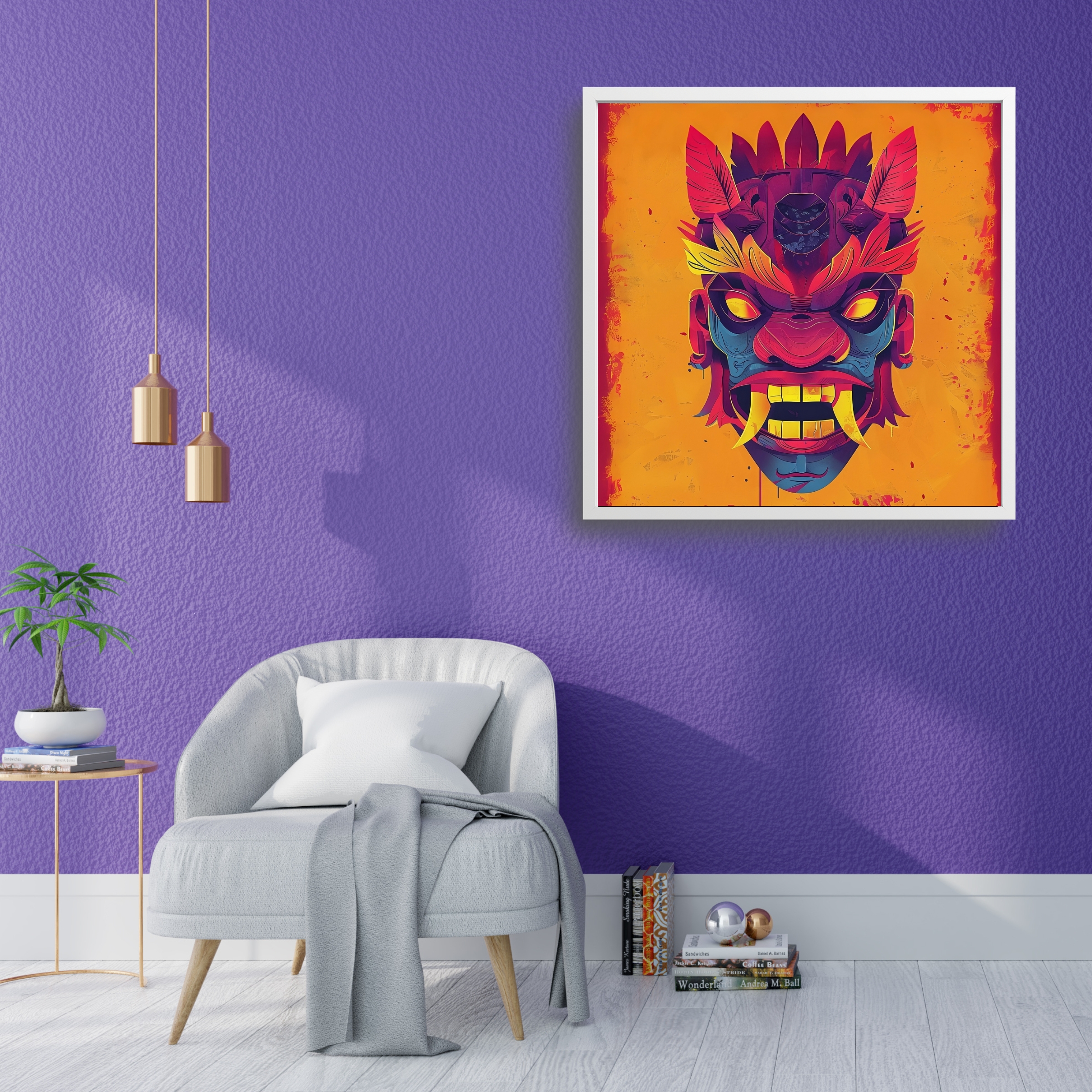 Tiki Demon Square Paper Poster
