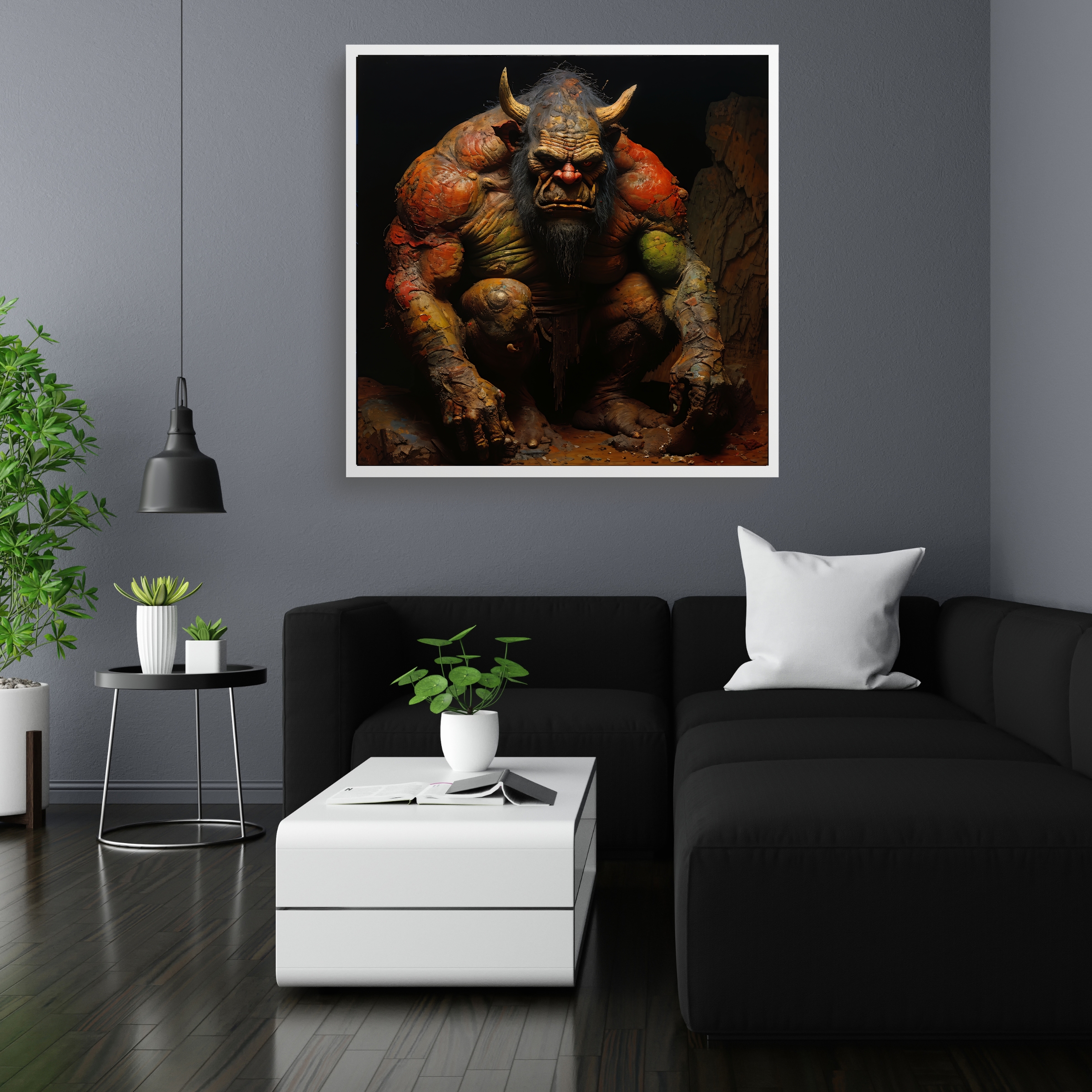 Ogre Mythical Legendary Figure Square Paper Poster