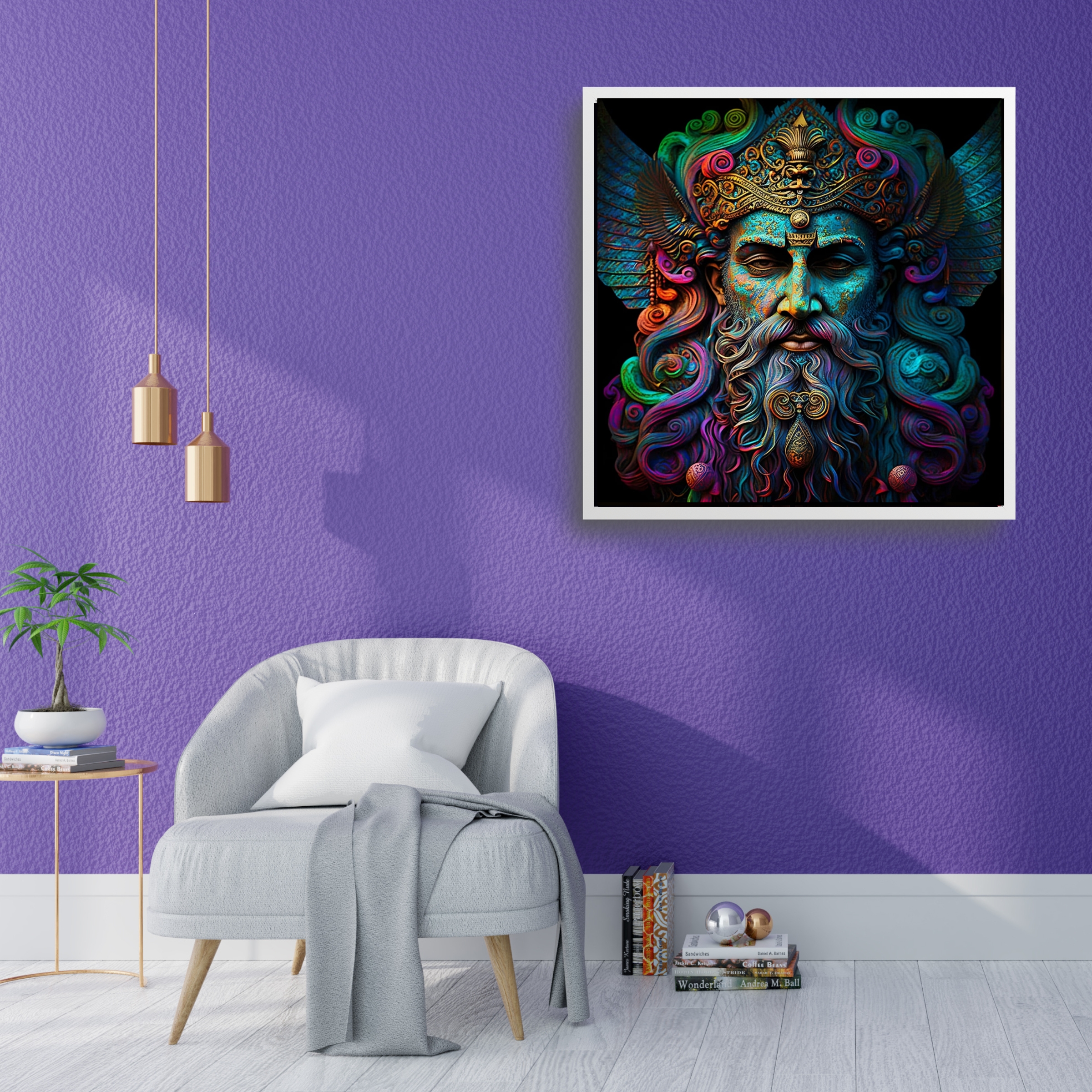 Ahura Mazda Persian God Square Matte Paper Poster