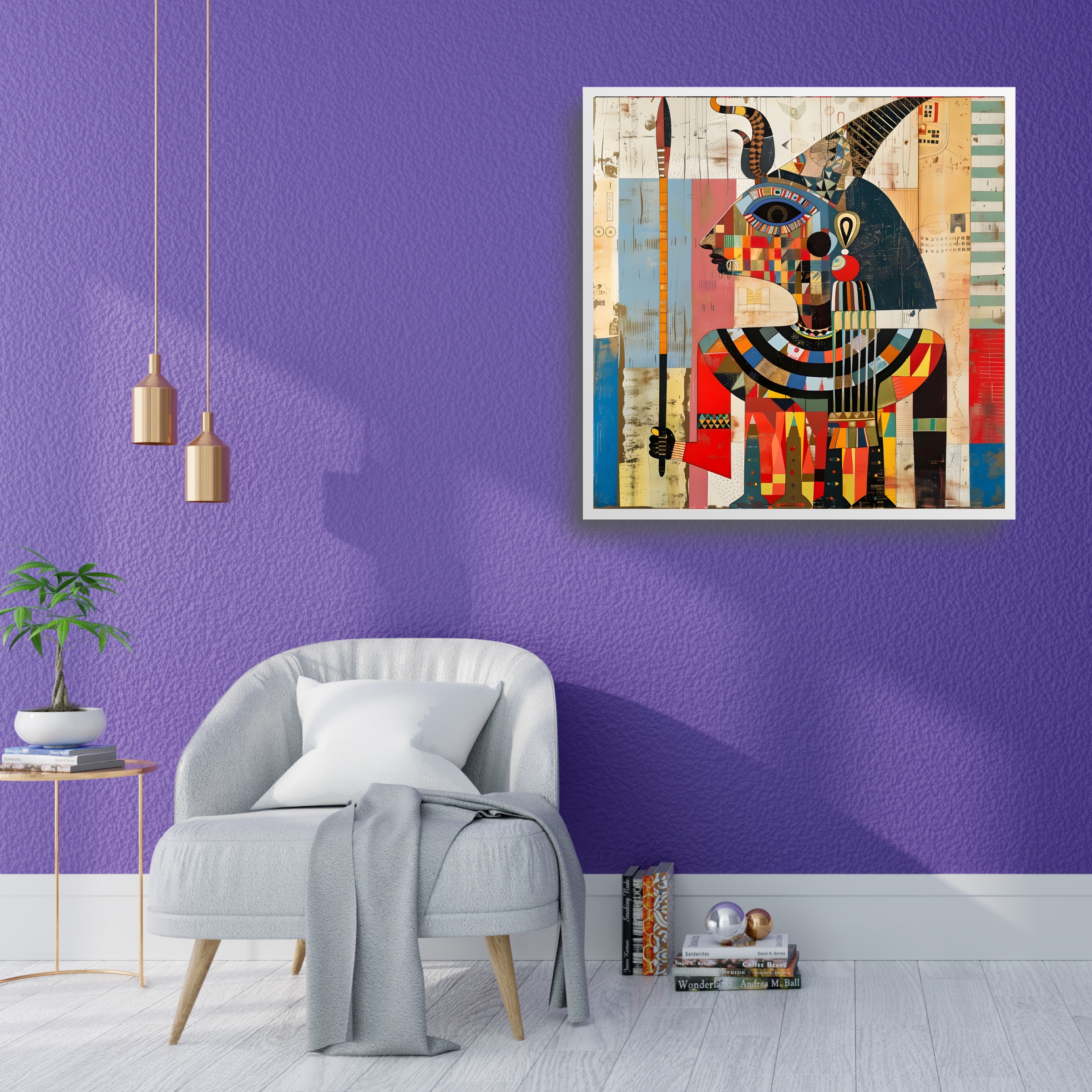 Bastet Egyptian Cat Square Paper Poster
