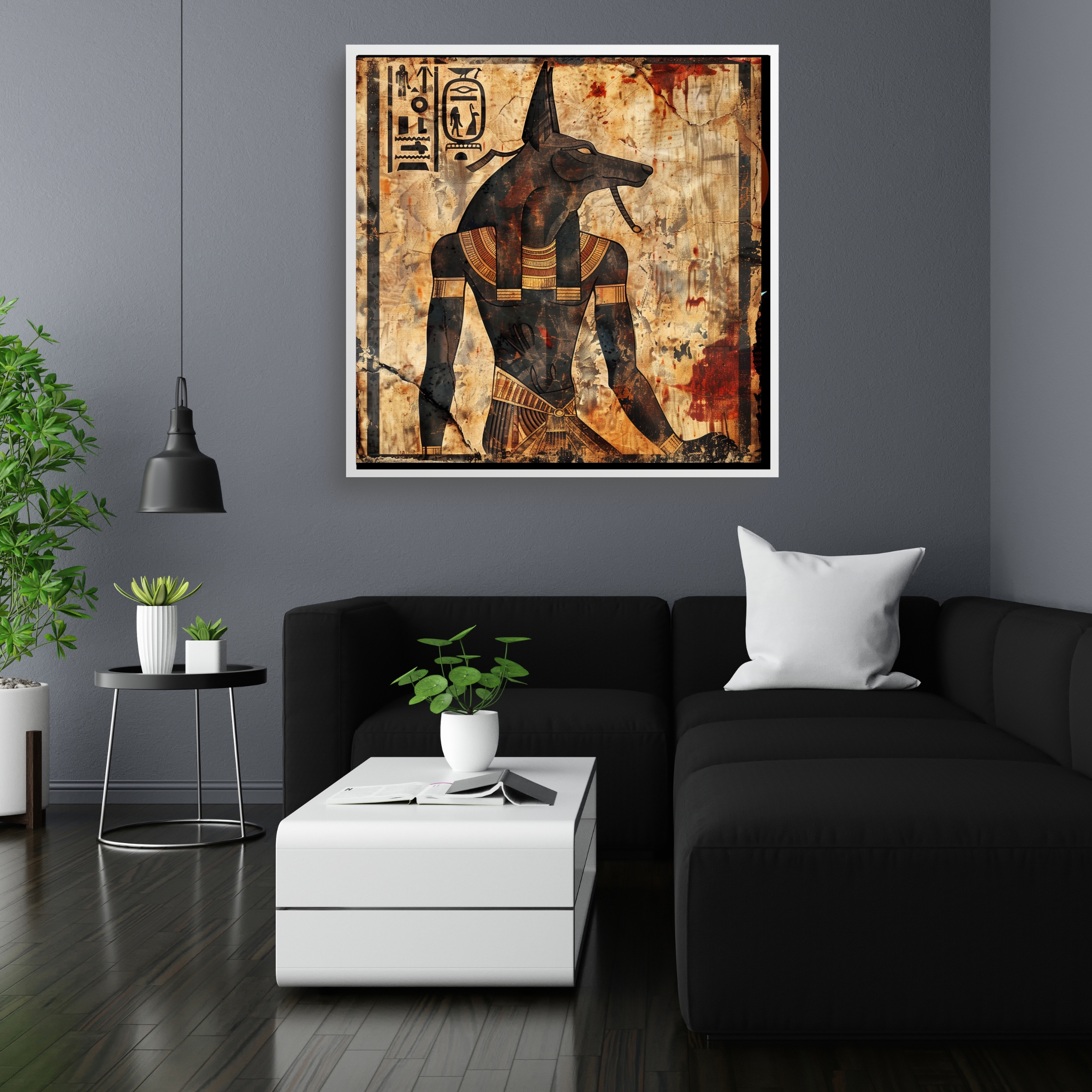 Anubis Egyptian God  Square Paper Poster
