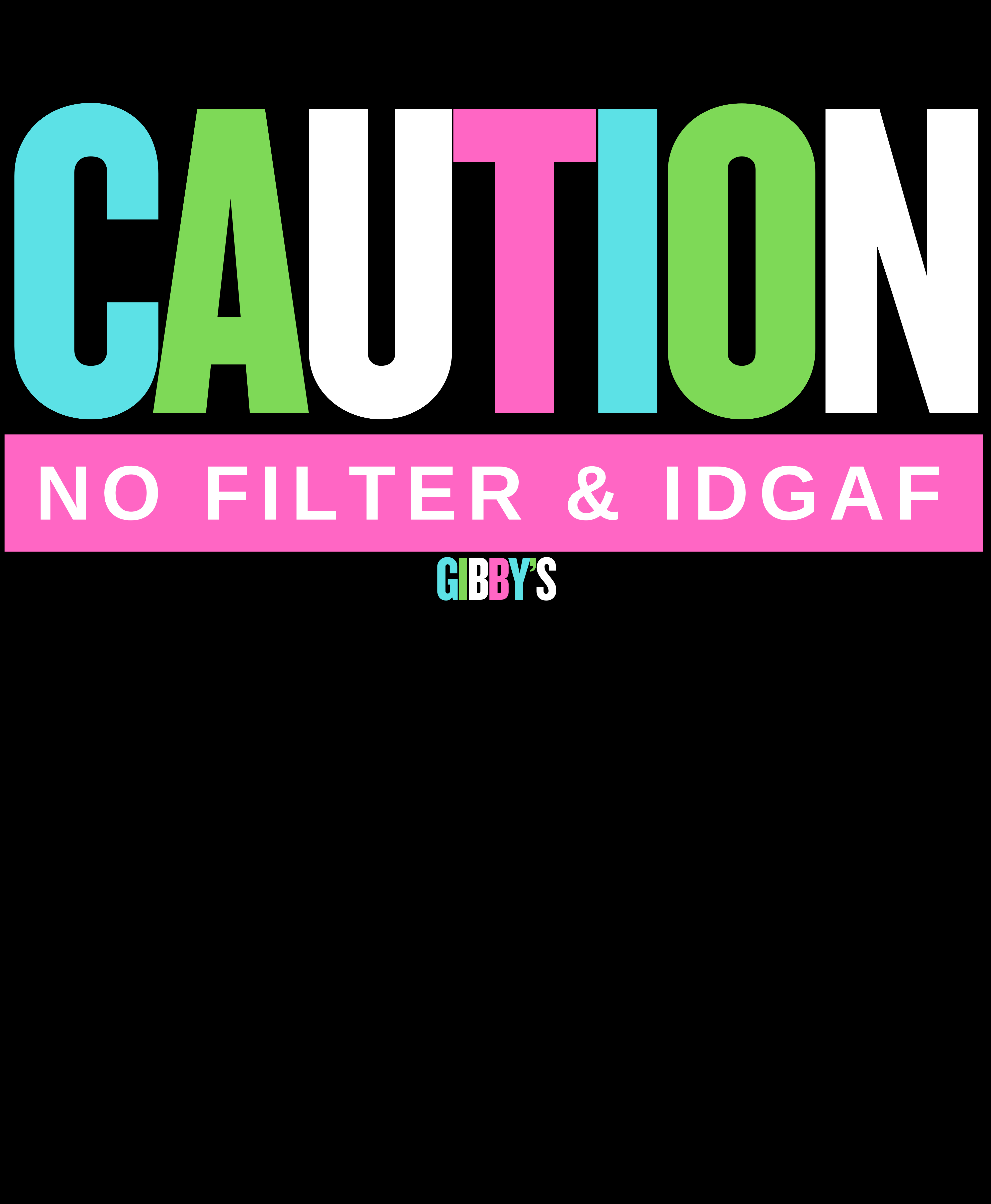 Caution No Filter Adult Tee - Pastels product thumbnail image Caution No Filter Adult Tee - Pastels product thumbnail image
