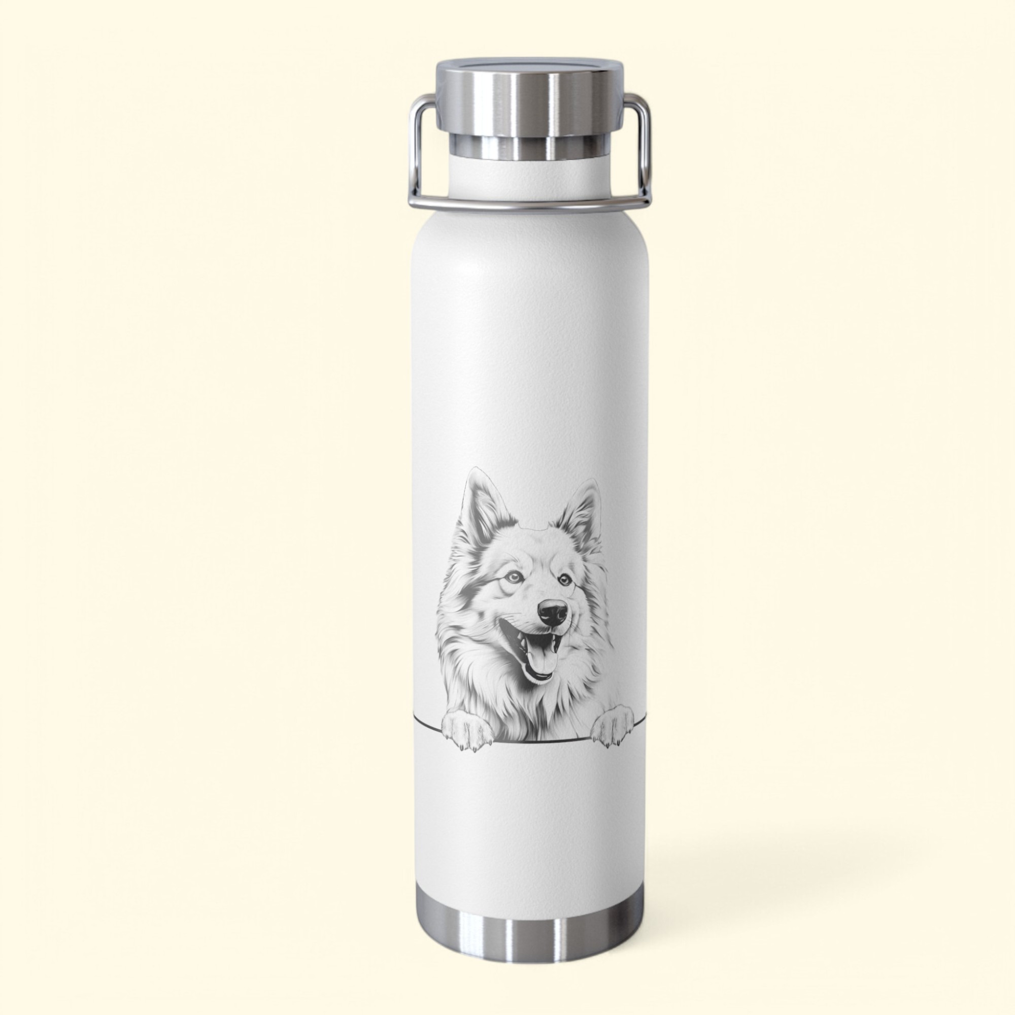 Icelandic Sheepdog Copper Water Bottle 