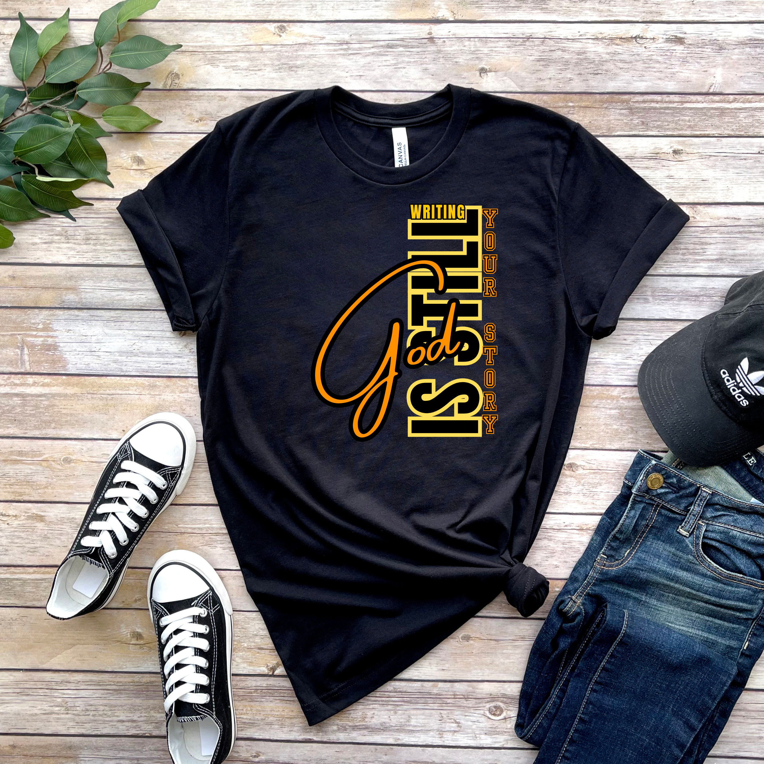 Inspirational God Is Still Writing Your Story Tee for Faith Finders product thumbnail image