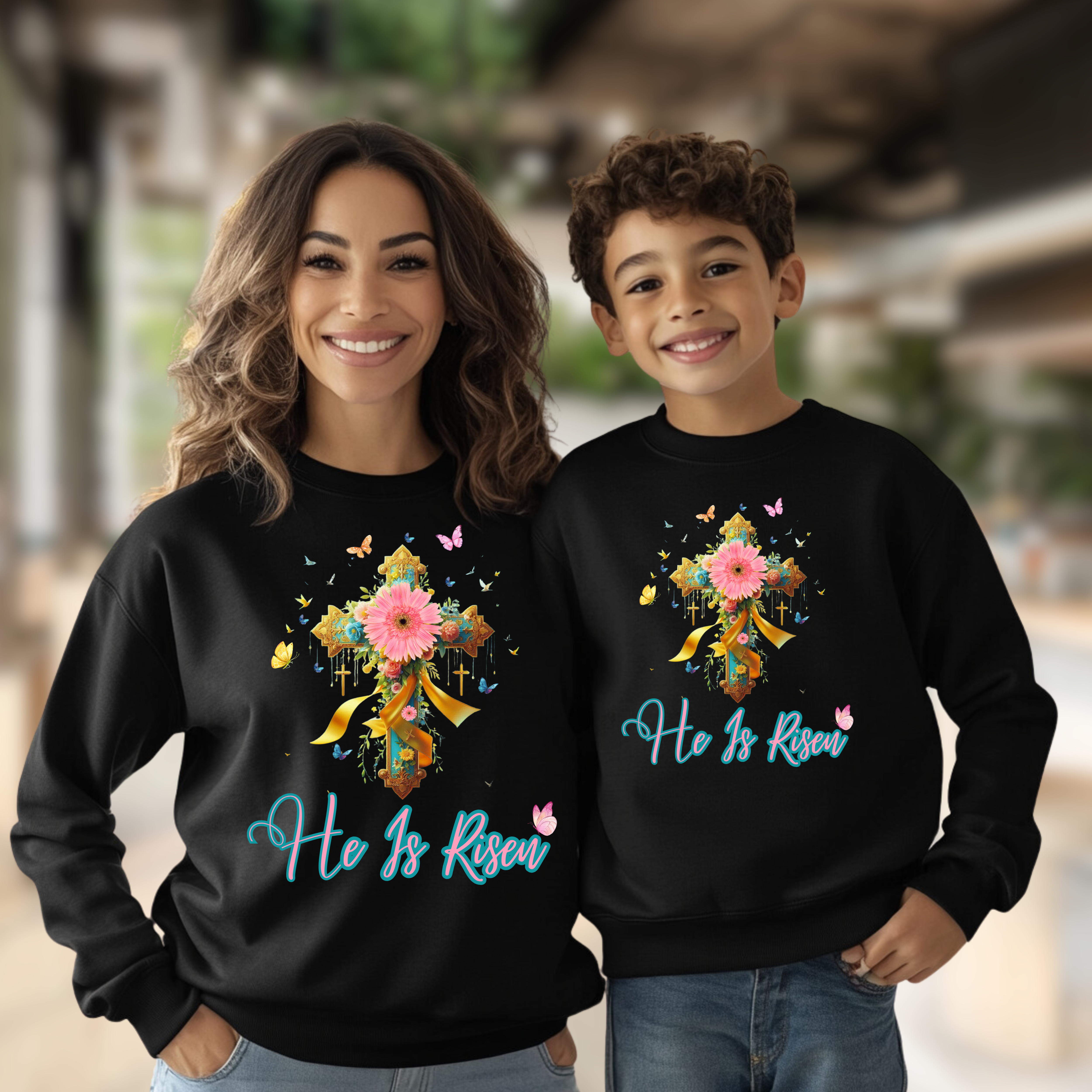 He Is Risen Floral Sweatshirt 