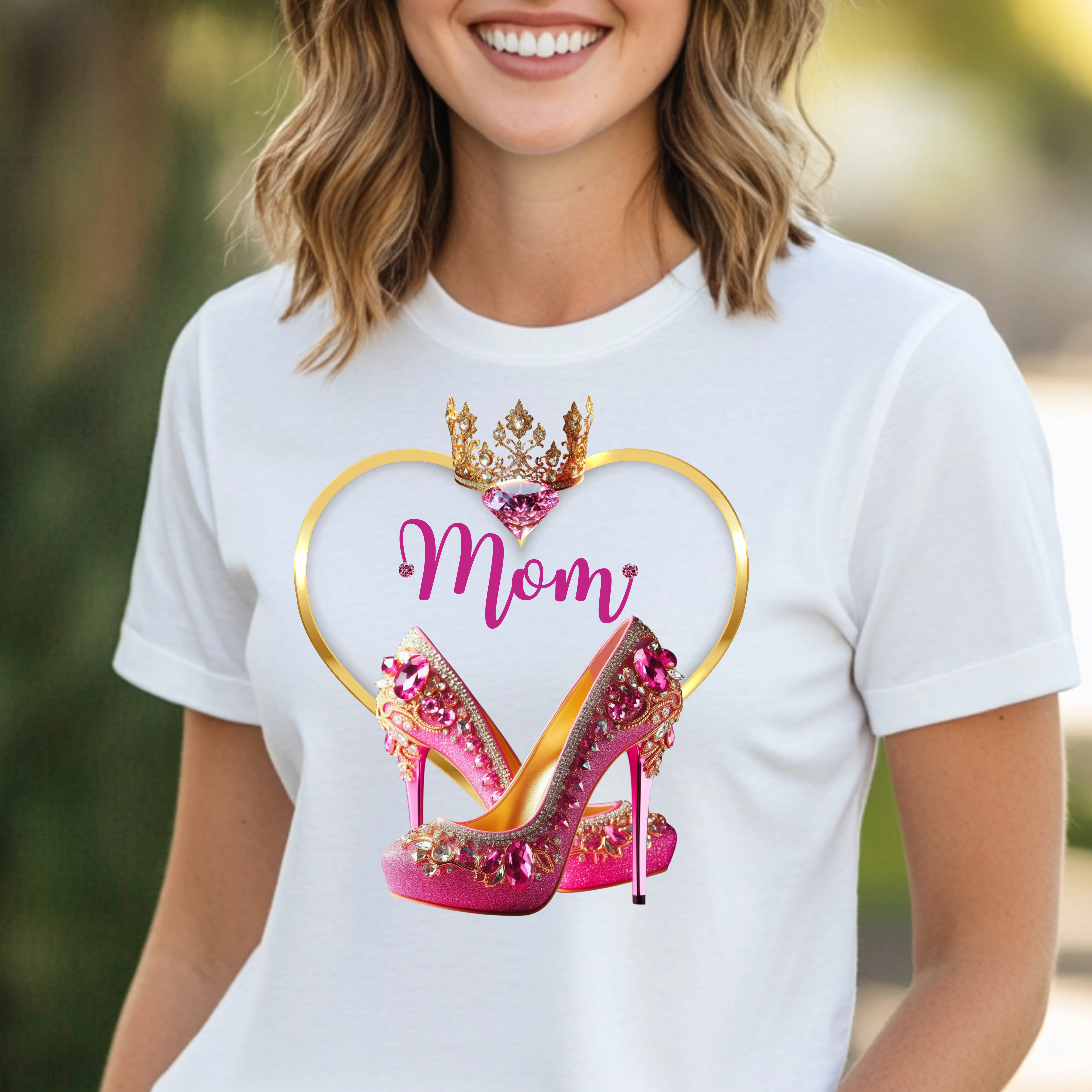 Golden Heart &amp; Diamond Mom Tee