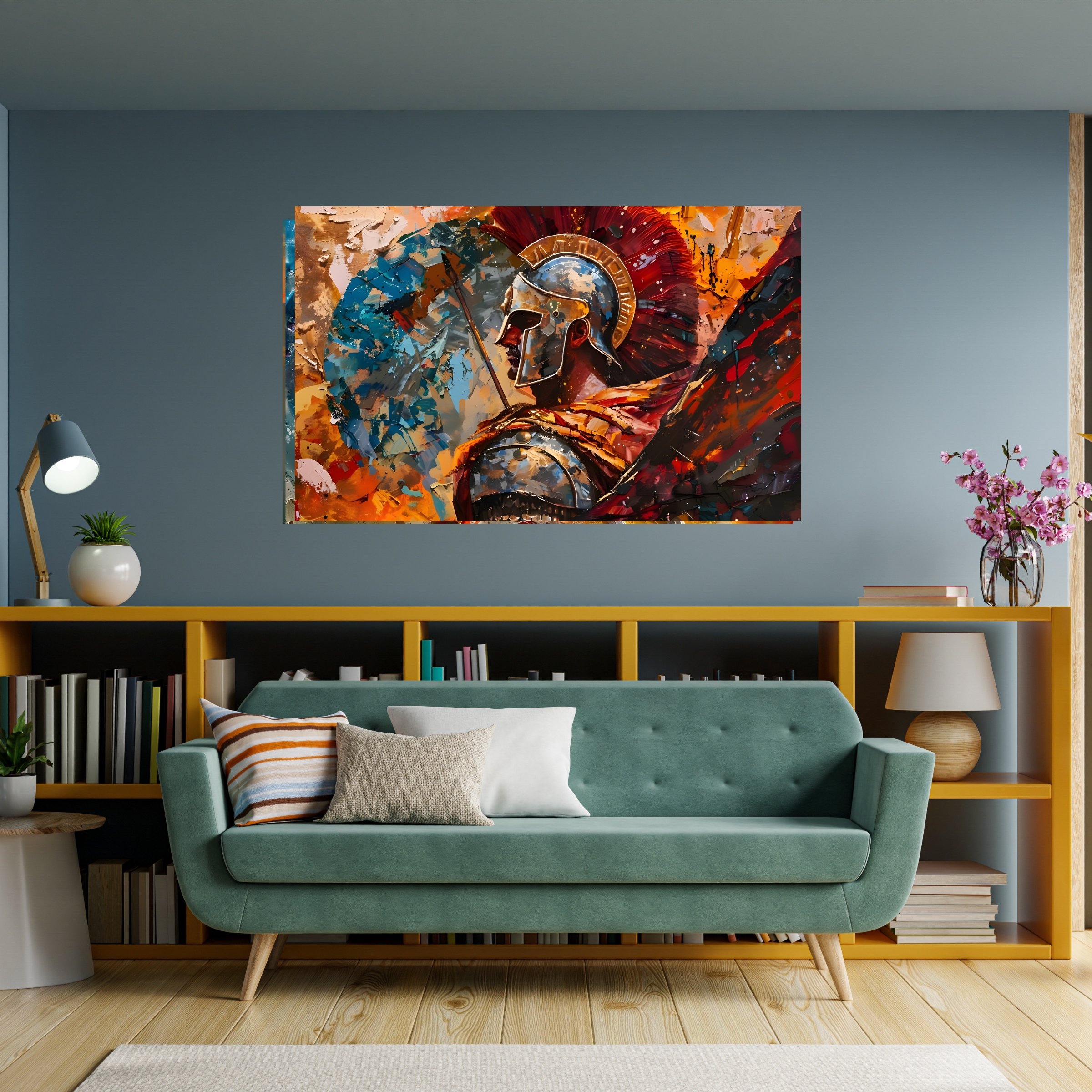 Roman Warrior Oil Painting Horizontal Matte Poster Roman Warrior Oil Painting Horizontal Matte Poster