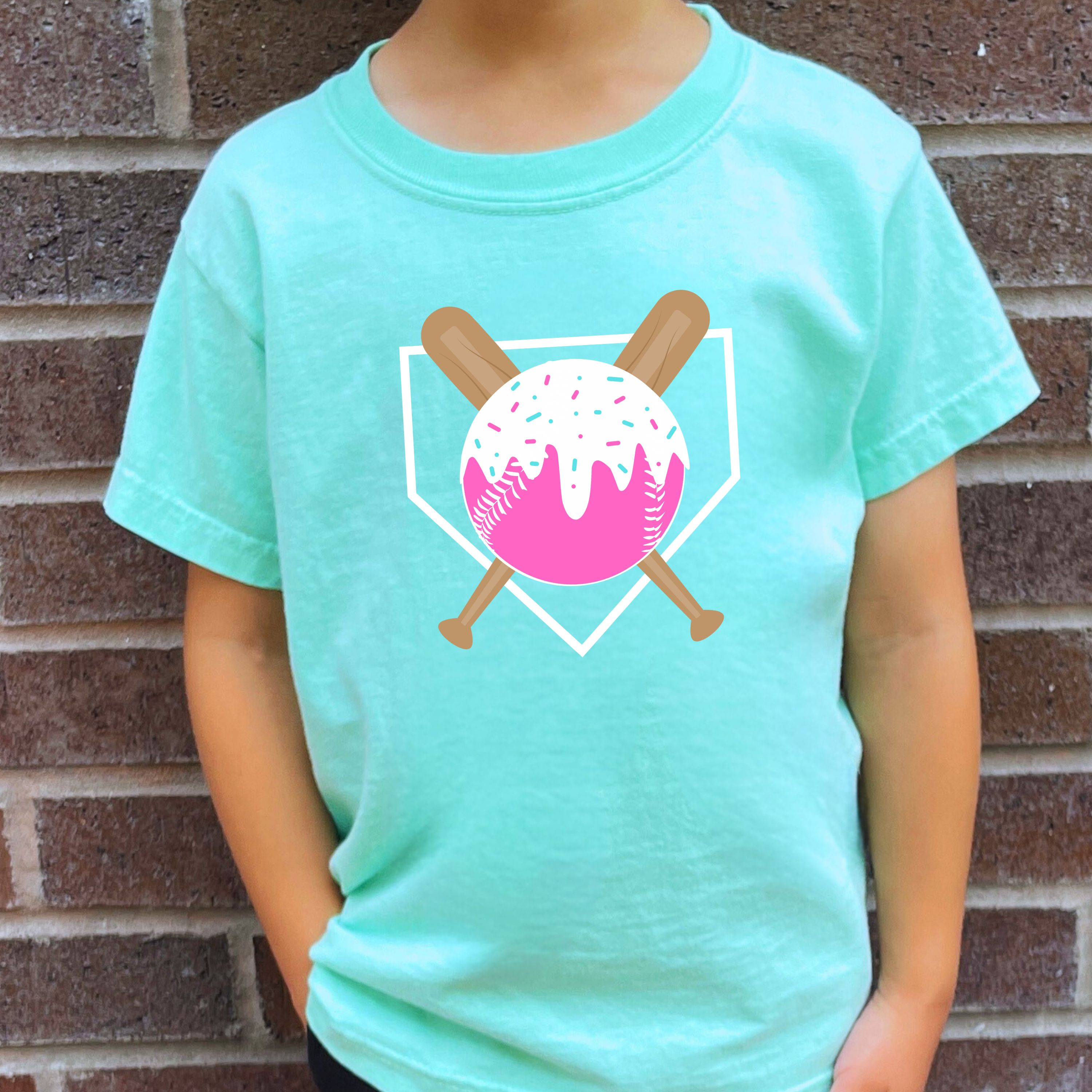 Ice Cream Baseball Home Plate Youth Shirt Ice Cream Baseball Home Plate Youth Shirt
