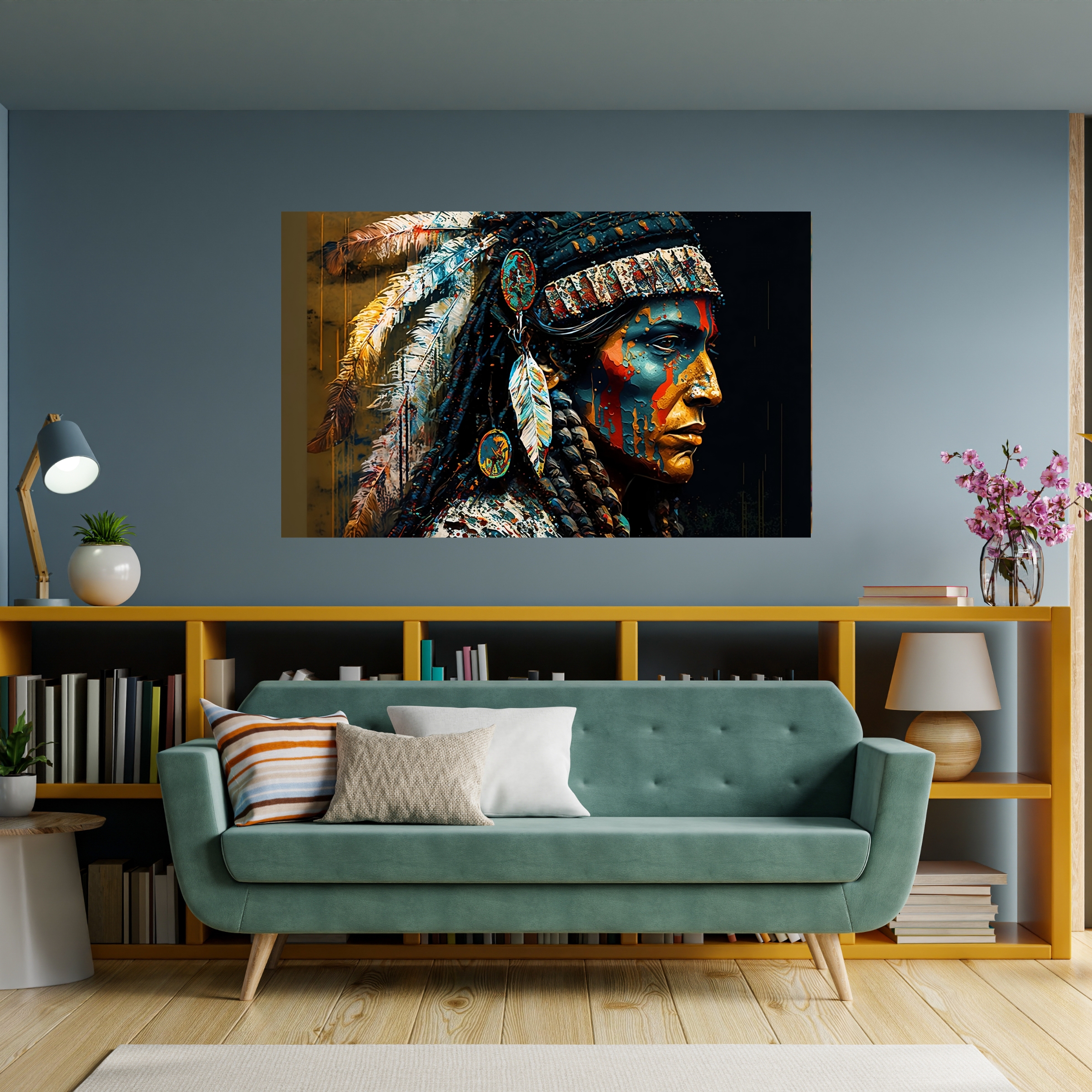Sioux Warrior Portrait Horizontal Poster Sioux Warrior Portrait Horizontal Poster