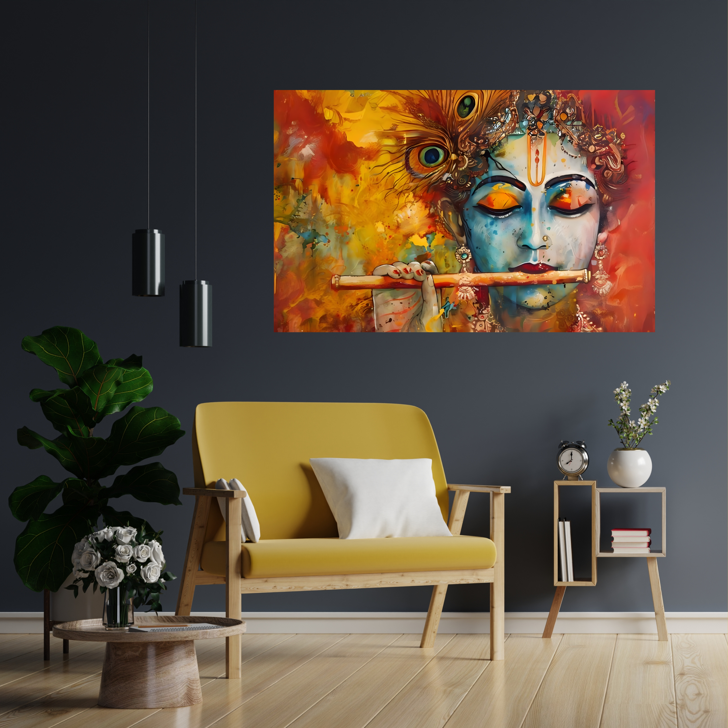 Hindu Girl Playing Flute Horizontal Posters Hindu Girl Playing Flute Horizontal Posters