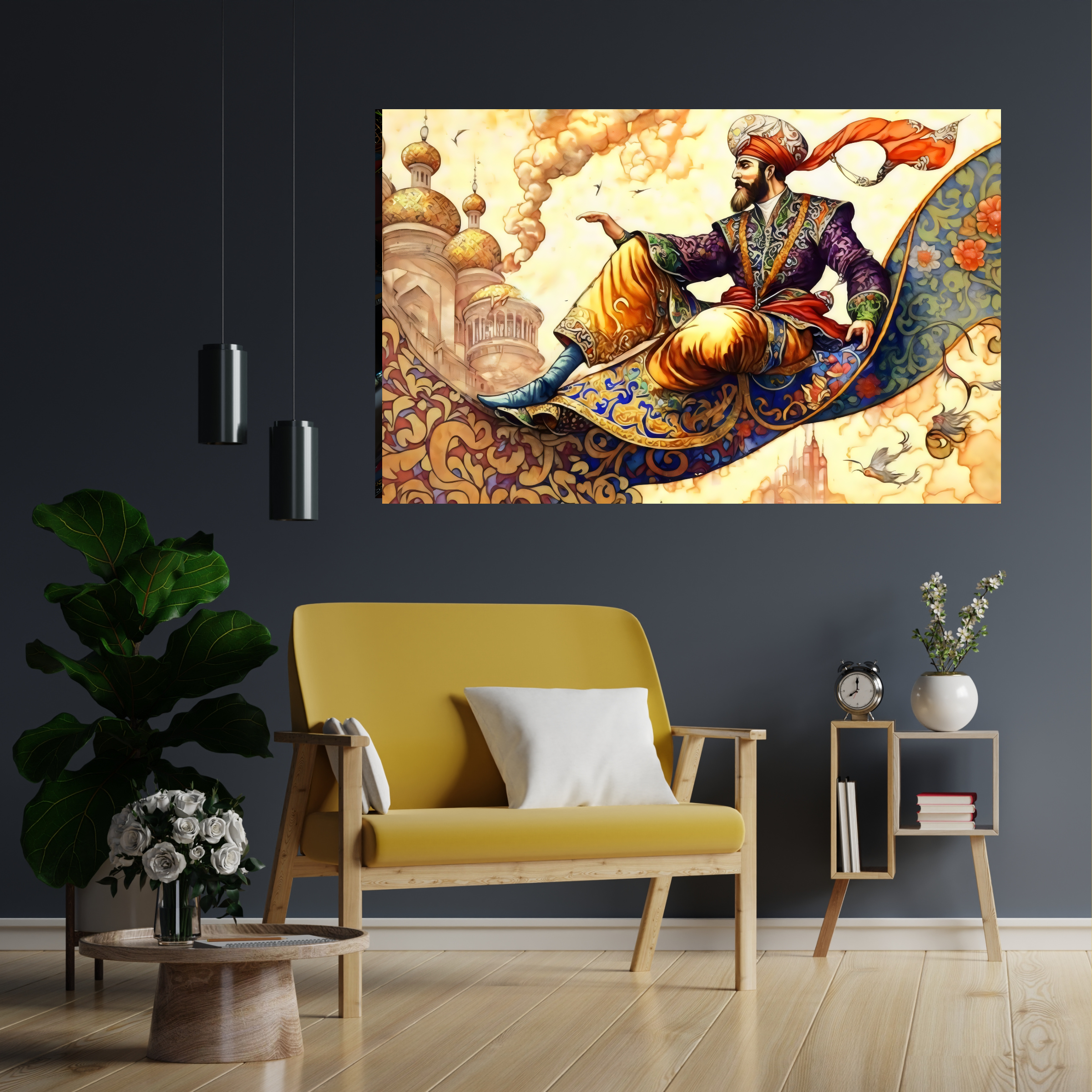 Arabian 1001 Baghdad Nights Flying Carpet Horizontal Poster Arabian 1001 Baghdad Nights Flying Carpet Horizontal Poster