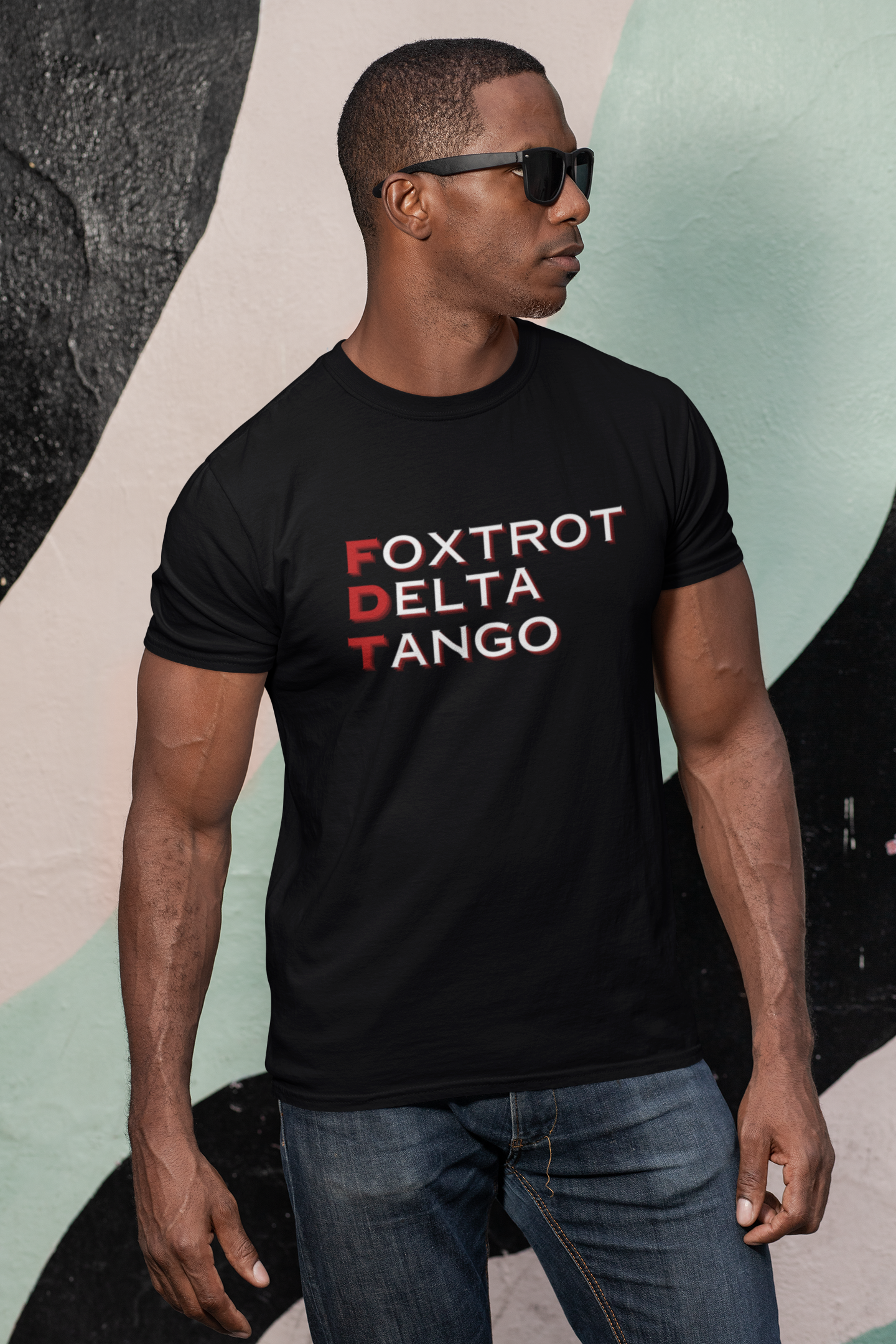 Unisex Cotton Tee - Foxtrot Delta Tango Graphic Shirt product thumbnail image