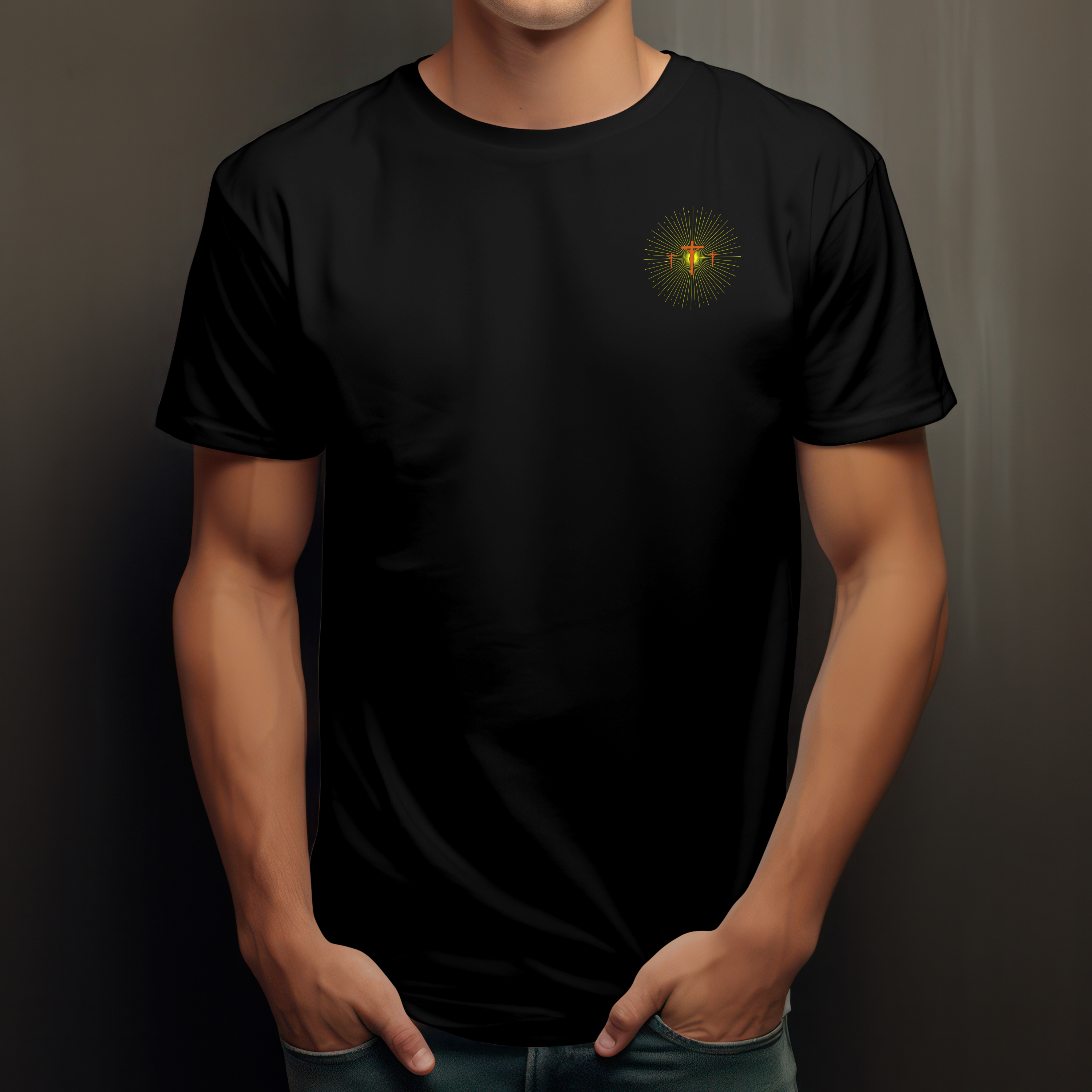 Inspirational Christian 'If Life Was Fair We'd All Be On A Cross' Unisex Softstyle T-Shirt Front and Back Design product thumbnail image Inspirational Christian 'If Life Was Fair We'd All Be On A Cross' Unisex Softstyle T-Shirt Front and Back Design product thumbnail image