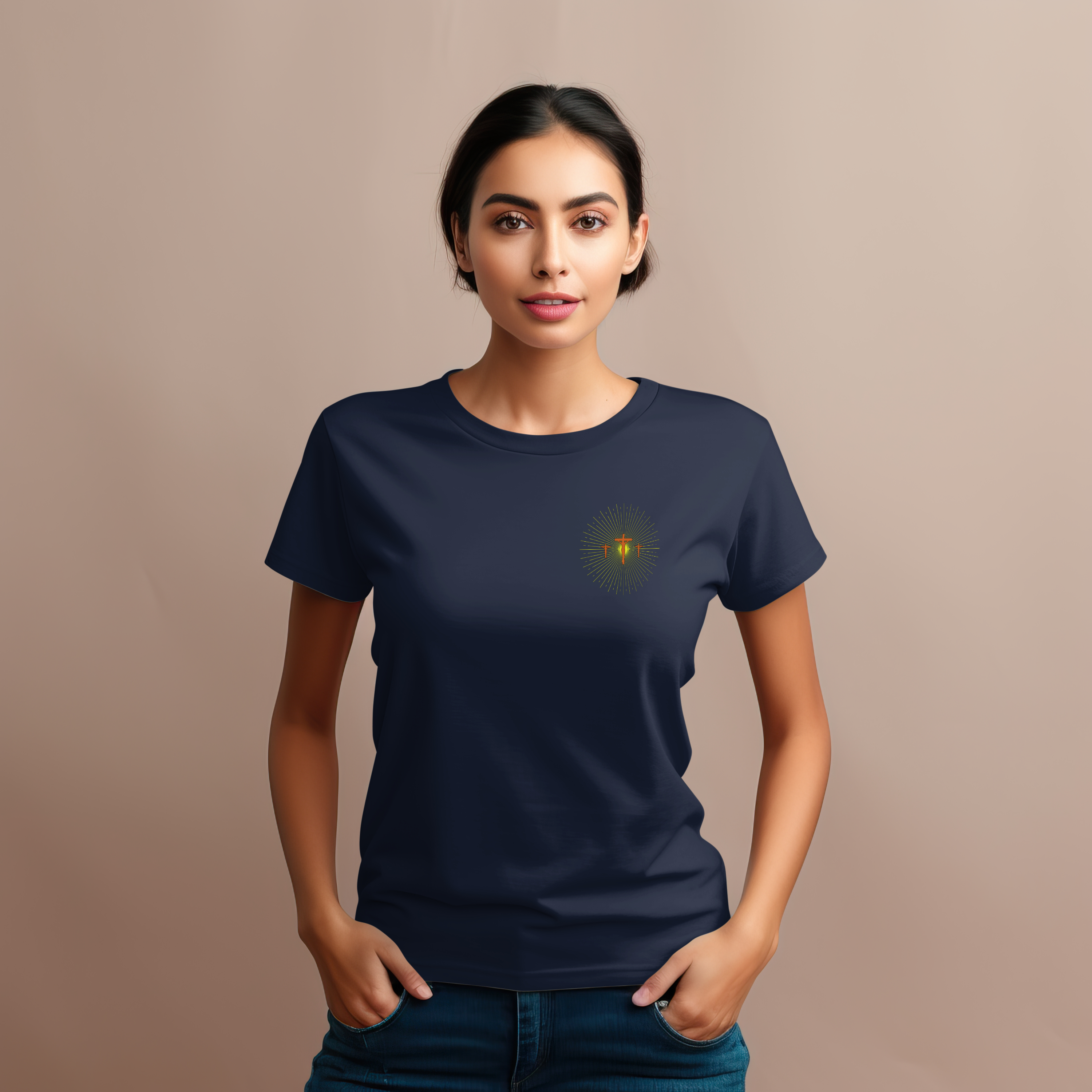 Inspirational Women's Softstyle Tee Front and Back Design -'If life was fair we'd all be hanging on a cross' product thumbnail image Inspirational Women's Softstyle Tee Front and Back Design -'If life was fair we'd all be hanging on a cross' product thumbnail image