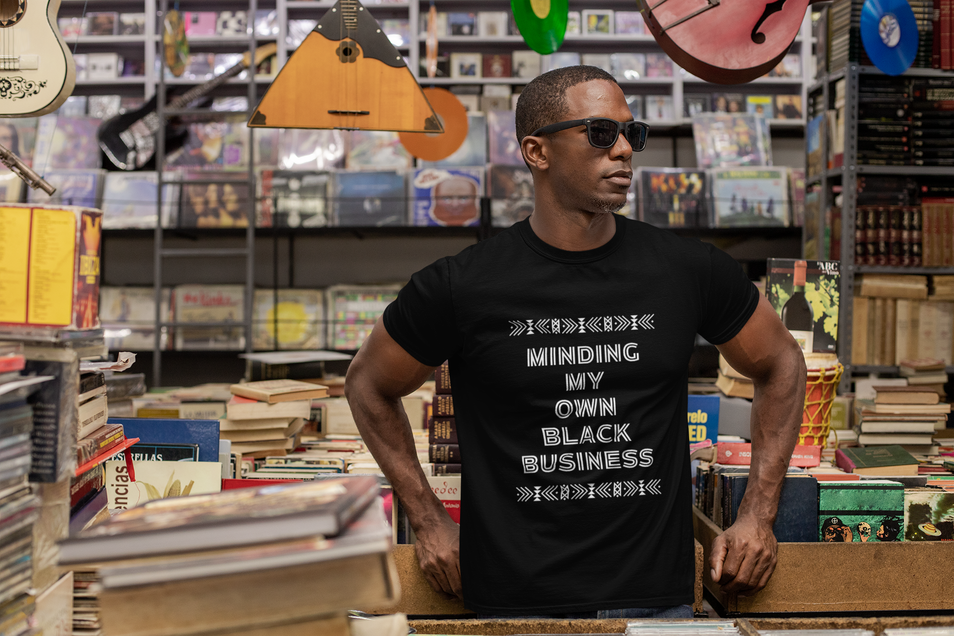 Black Minding My Own Black Business T-Shirt (Unisex) product thumbnail image