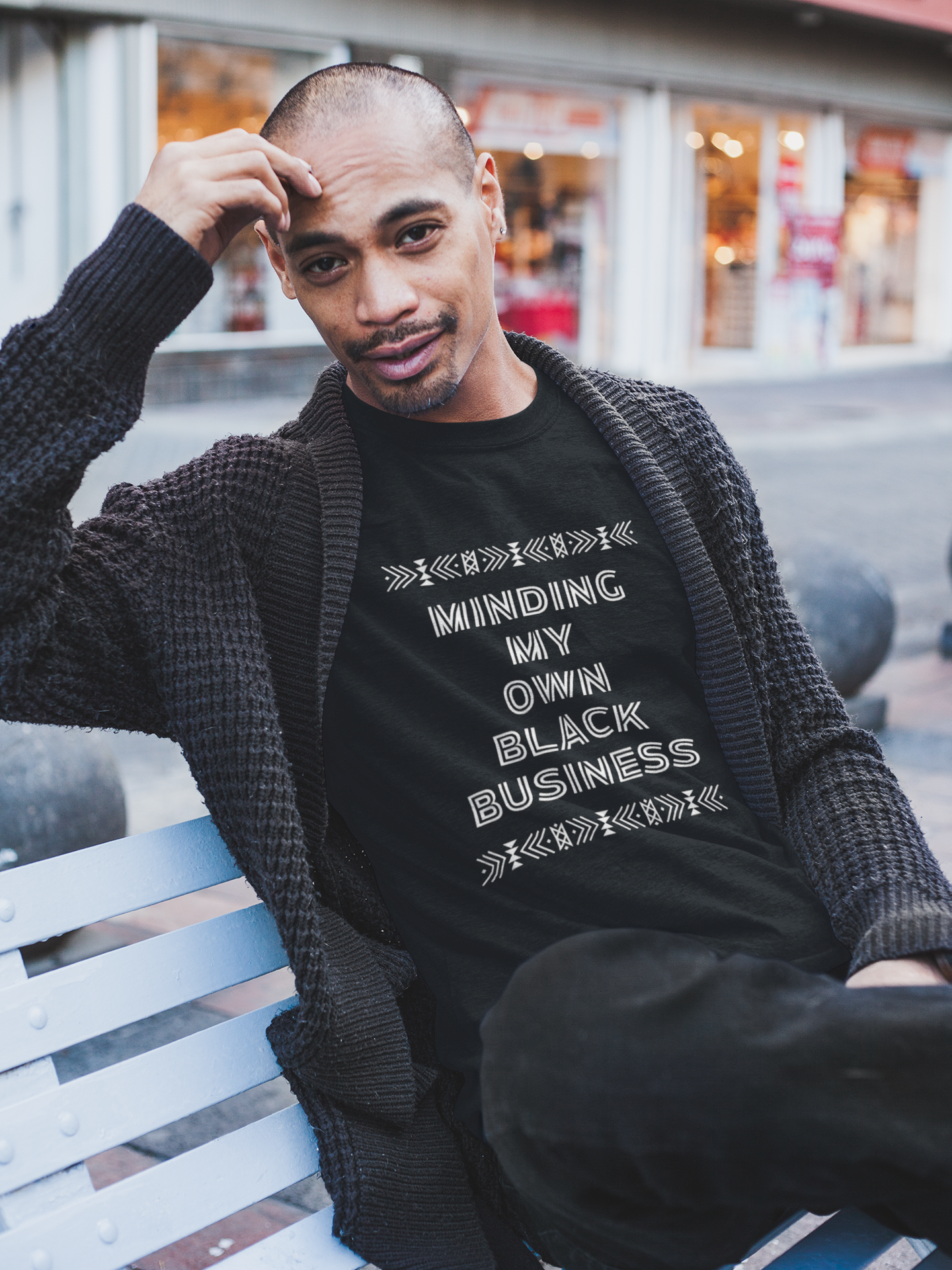 Black Minding My Own Black Business T-Shirt (Unisex) product thumbnail image