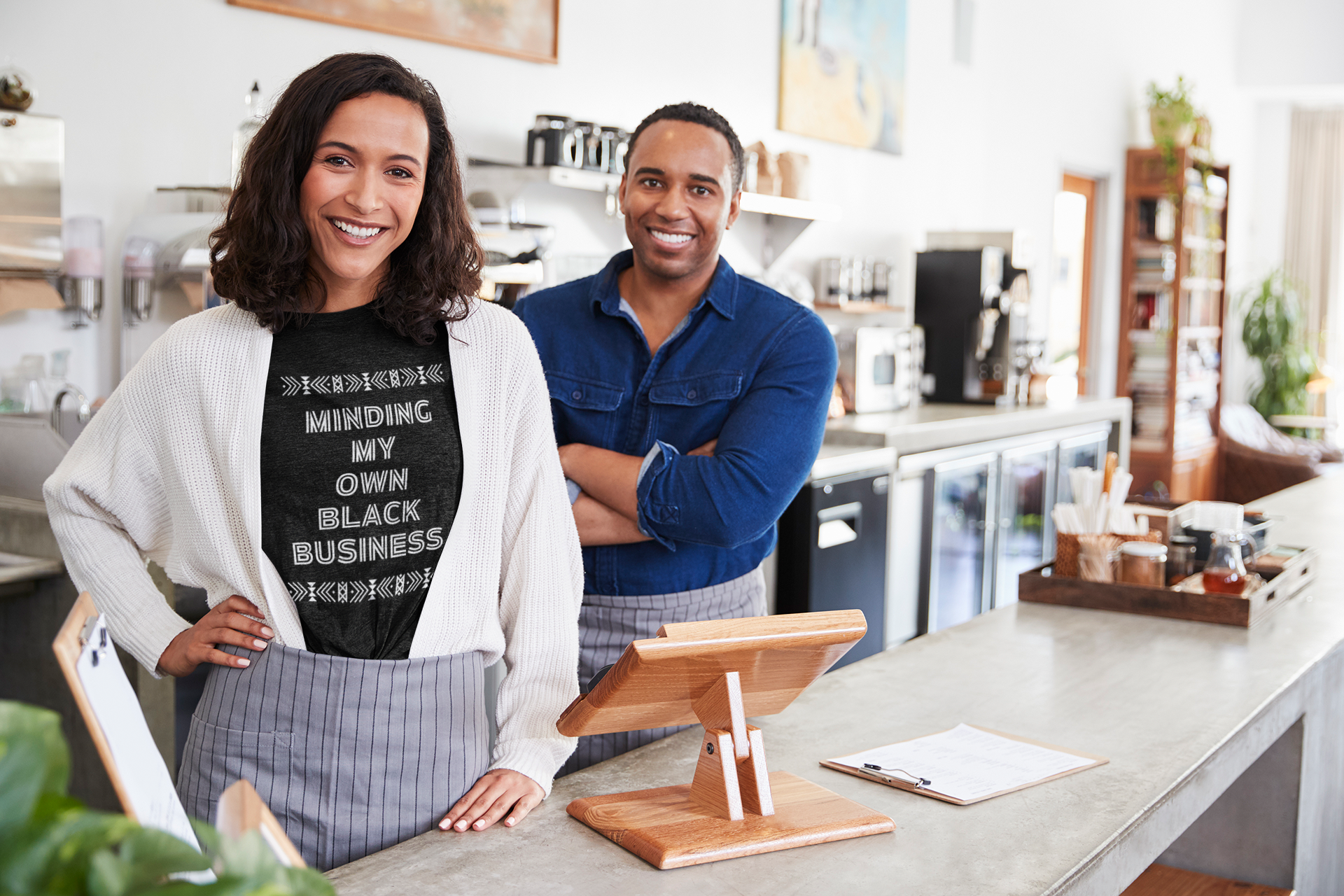 Black Minding My Own Black Business T-Shirt (Unisex) product thumbnail image