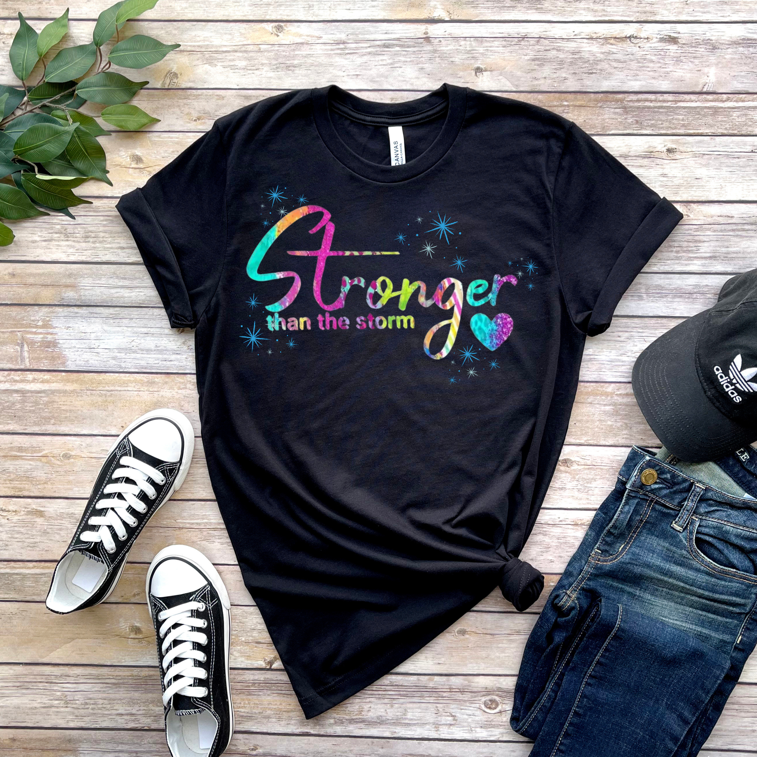 Stronger Than the Storm - Inspirational T-Shirt for Motivation and Resilience
