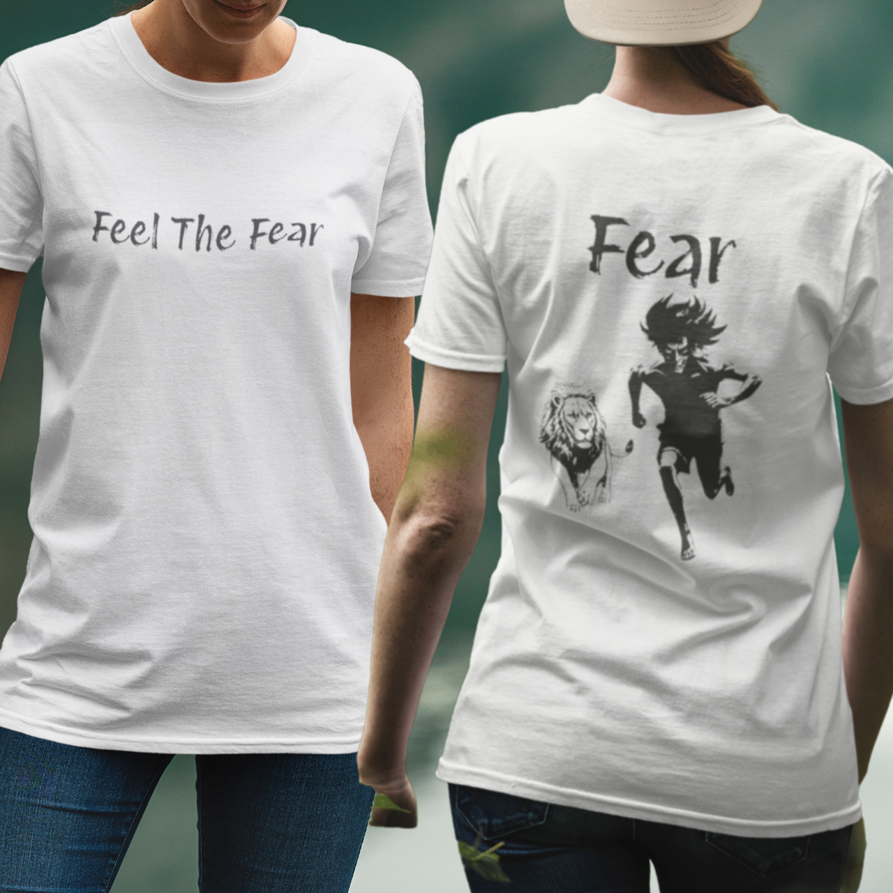 Feel the Fear Unisex Garment-Dyed T-shirt, Graphic Tee, Inspirational Shirt, Motivational Clothing, Fearless Apparel product thumbnail image