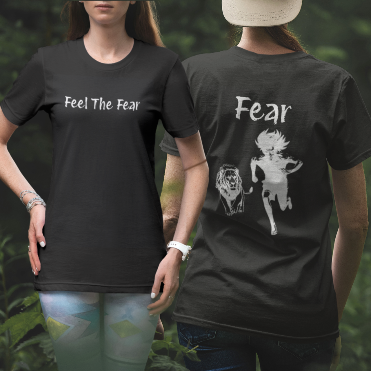 Feel the Fear Unisex Garment-Dyed T-shirt, Graphic Tee, Inspirational Shirt, Motivational Clothing, Fearless Apparel product thumbnail image